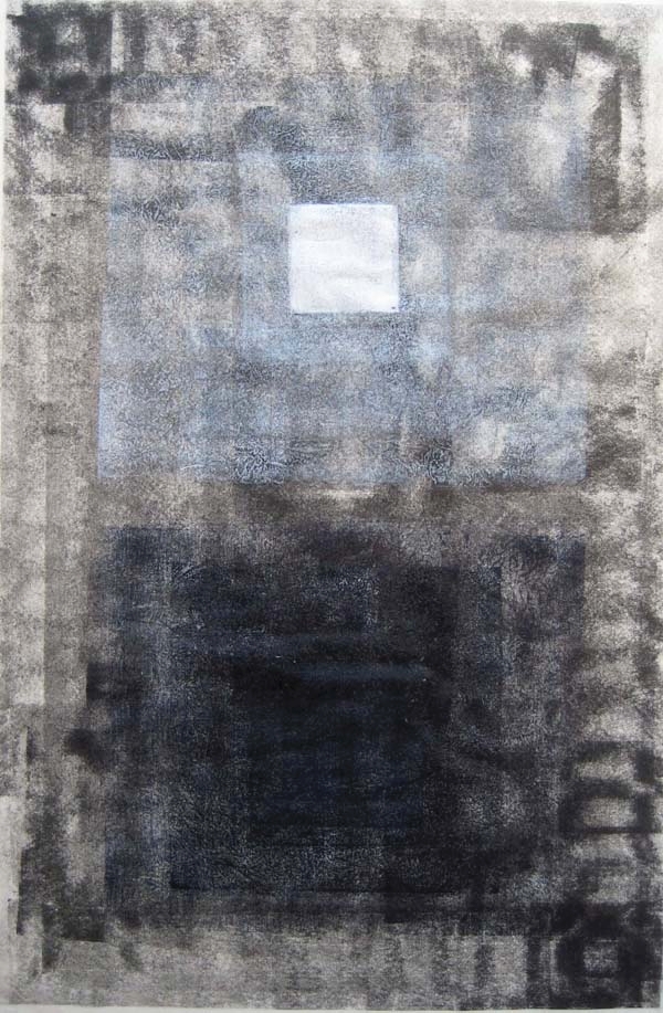   Beacon.&nbsp; 2014. woodcut, rubber and metal relief on Japanese paper. 39 in x 26 in 