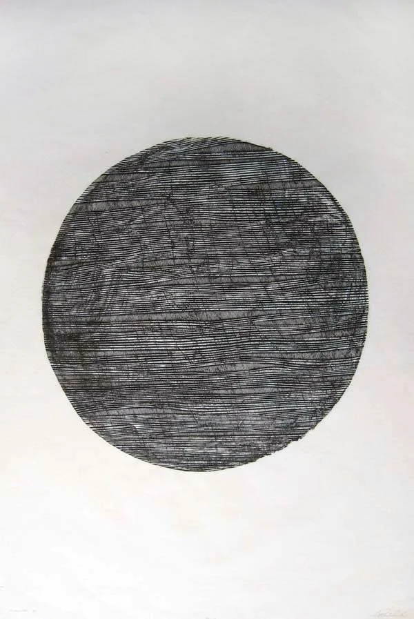 Locust 2. 2013. woodcut and concrete block relief with pen and ink on Japanese paper. 39 in x 26 in