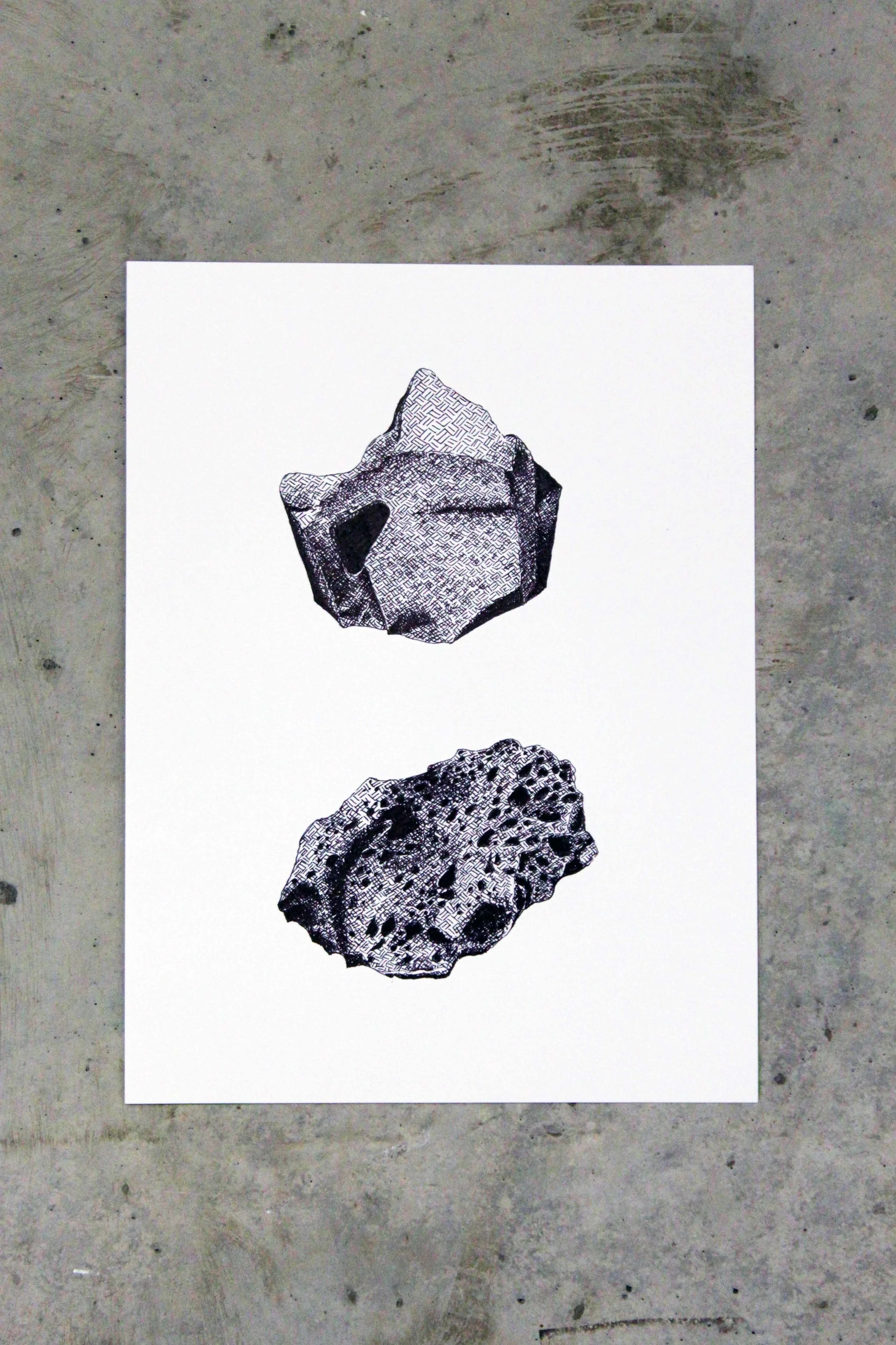 Heilagt Landslag 4 . 2018. Pen and ink on paper . 9 x 12 in.