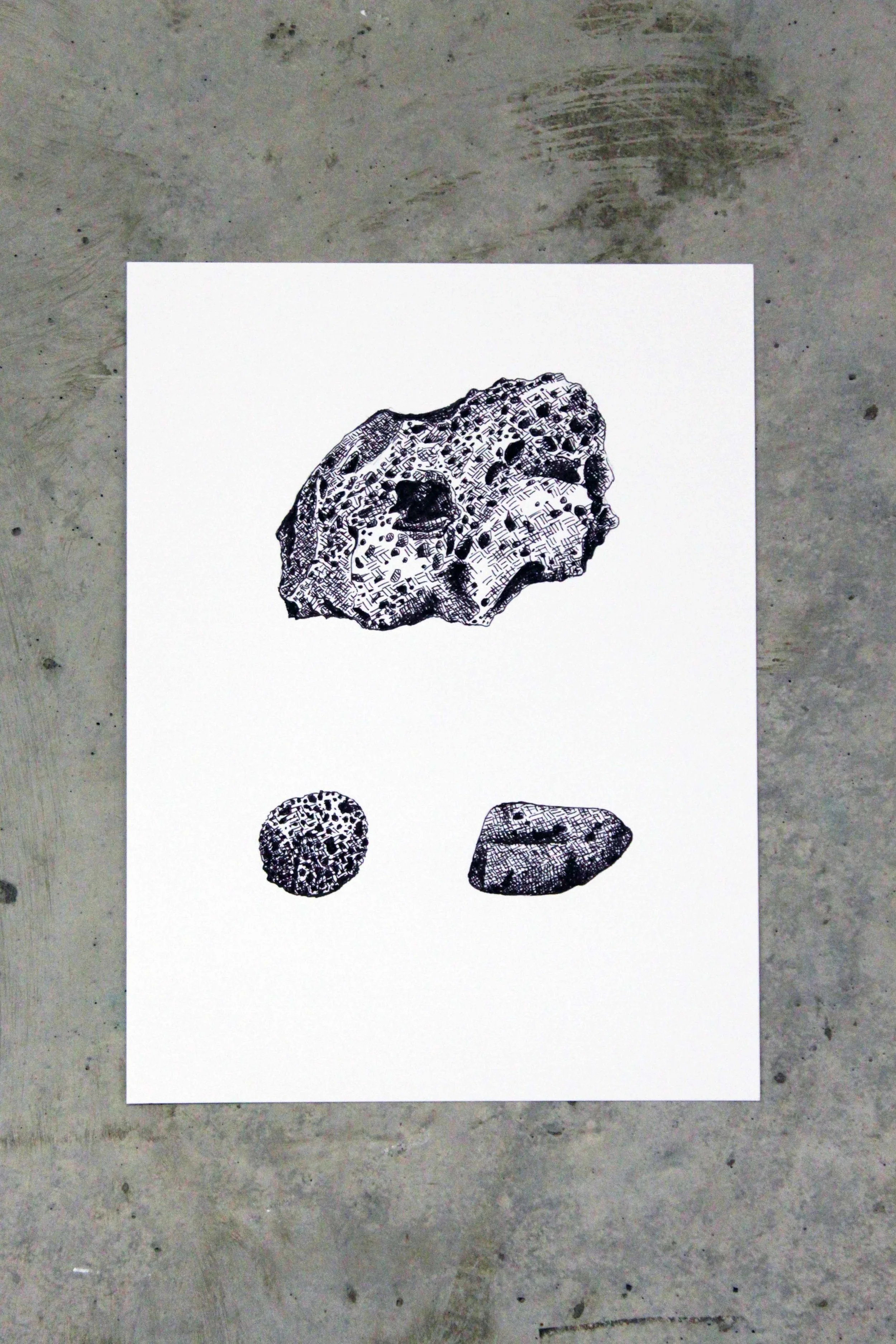 Heilagt Landslag 14 . 2018. Pen and ink on paper . 9 x 12 in.