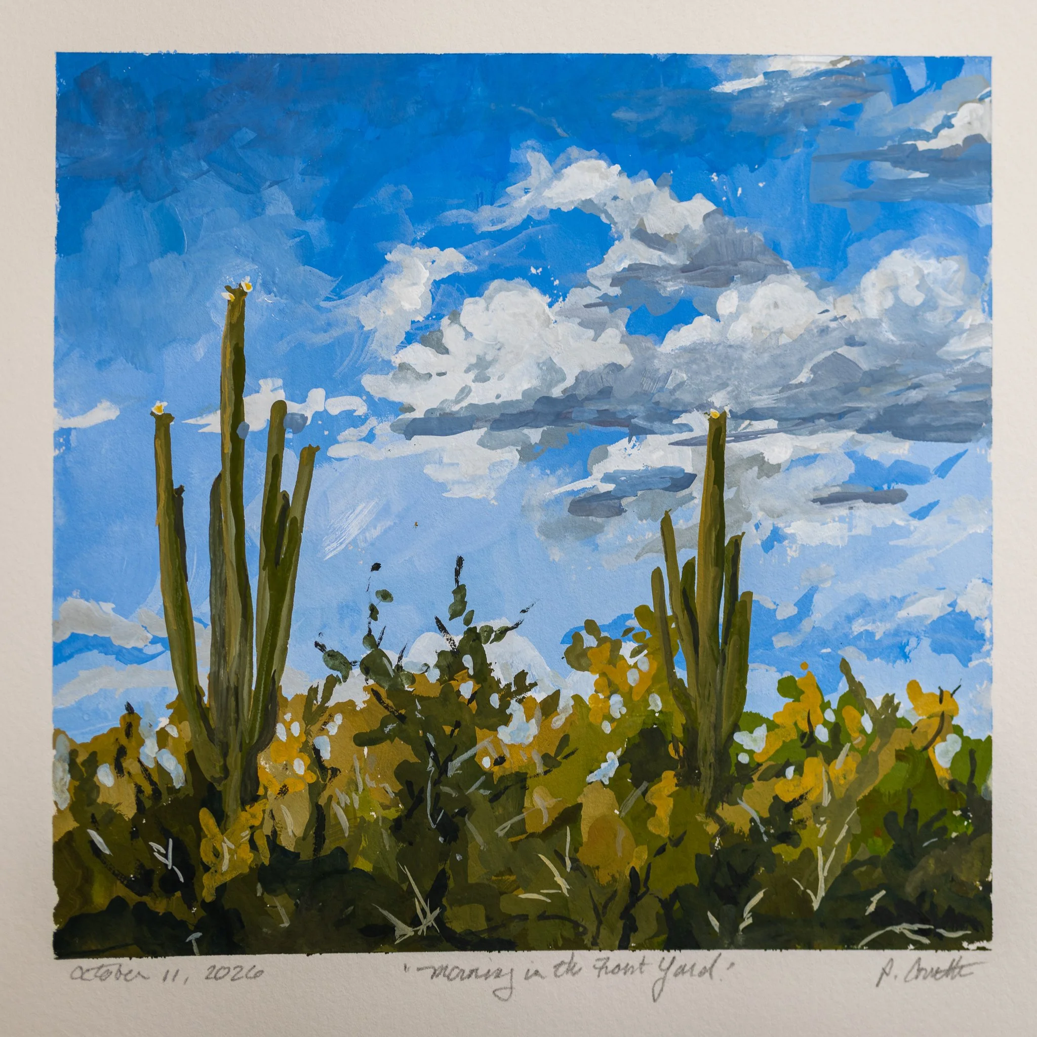 Had to keep trying to get skies right. Saw the clouds rolling in from the remains of Hurricane Rachel in my front yard this morning. A little progress. 

#Gouache #gouachepainting #paintingpractice