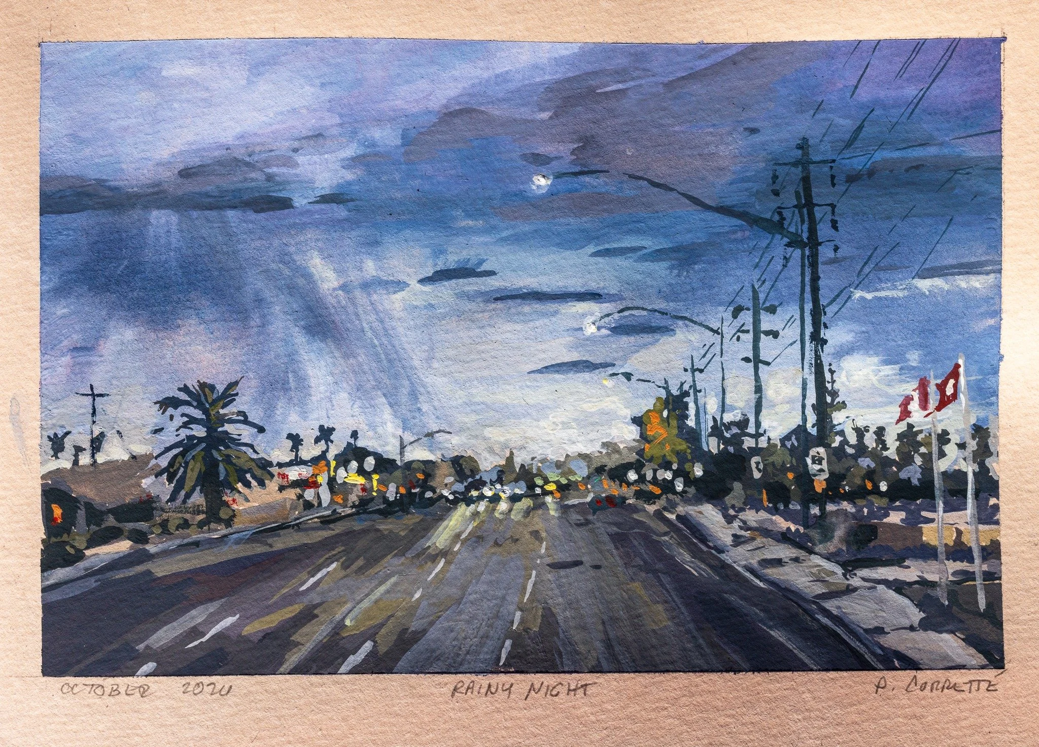 A little something different for gouache class. For some silly reason I enjoy painting telephone poles and wires. Something about the silhouettes against the blue sky I guess. 

#Gouache #gouachepainting #paintingpractice @lindaglovergooch