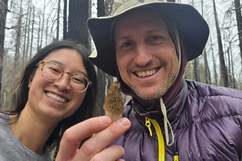 Morels are nearly impossible to find on your own. You need someone who knows where to look 🍄

We've got morel classes with Steve in the Sierras this May: May 2, 3, 9, 10, 23, and 24. Steve's been doing this for years and knows the burn areas where t