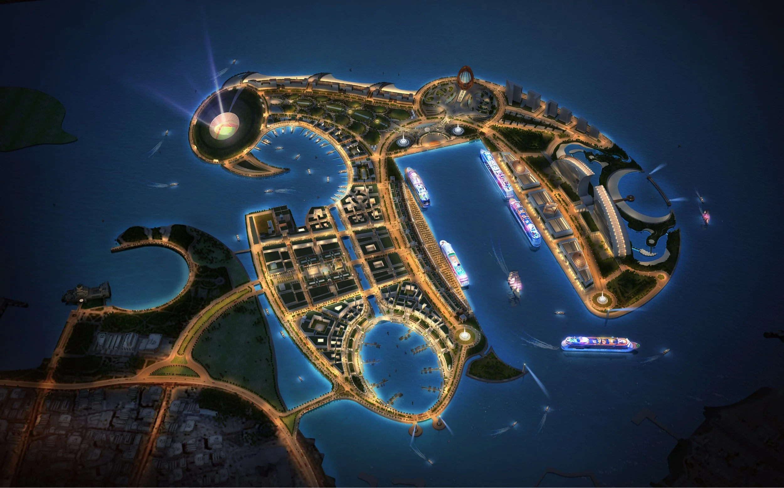 Falcon of Doha - aerial view.JPG