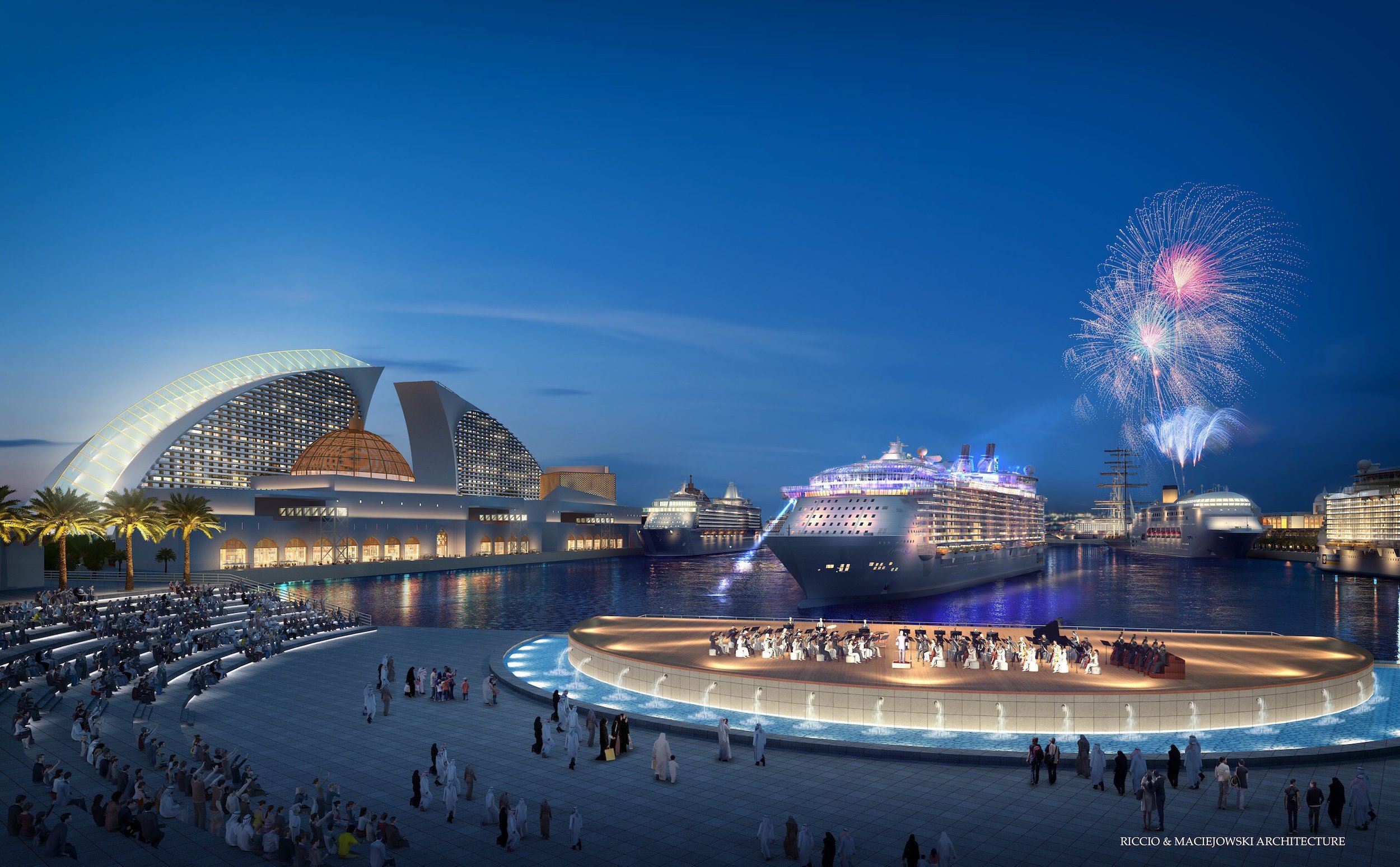 Falcon of Doha - event plaza view.JPG