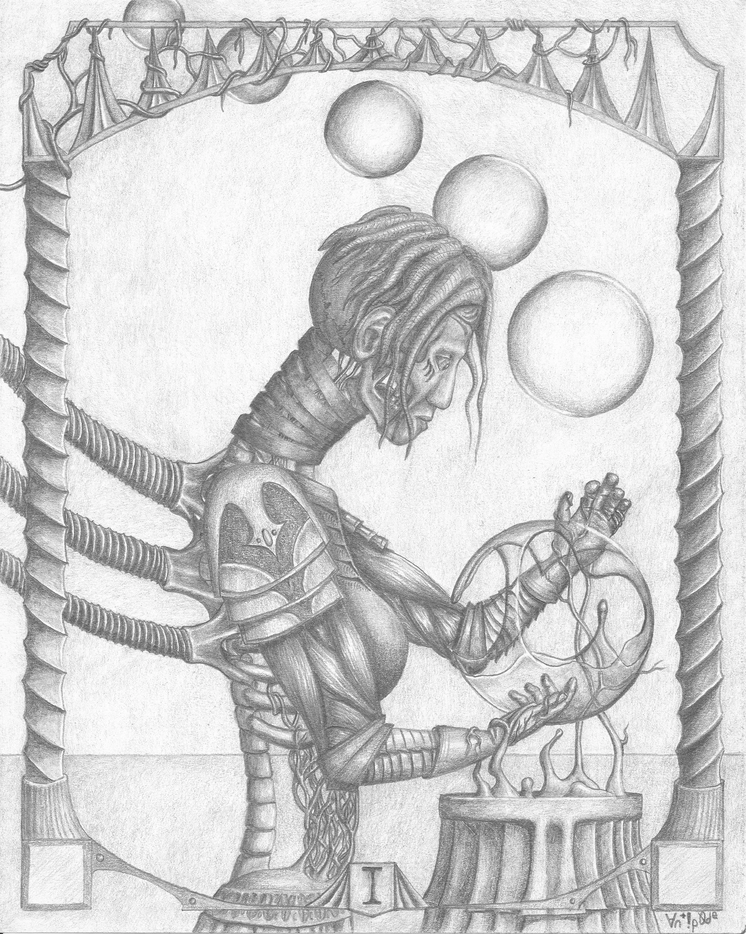 I, graphite on paper, 8x10", 2015