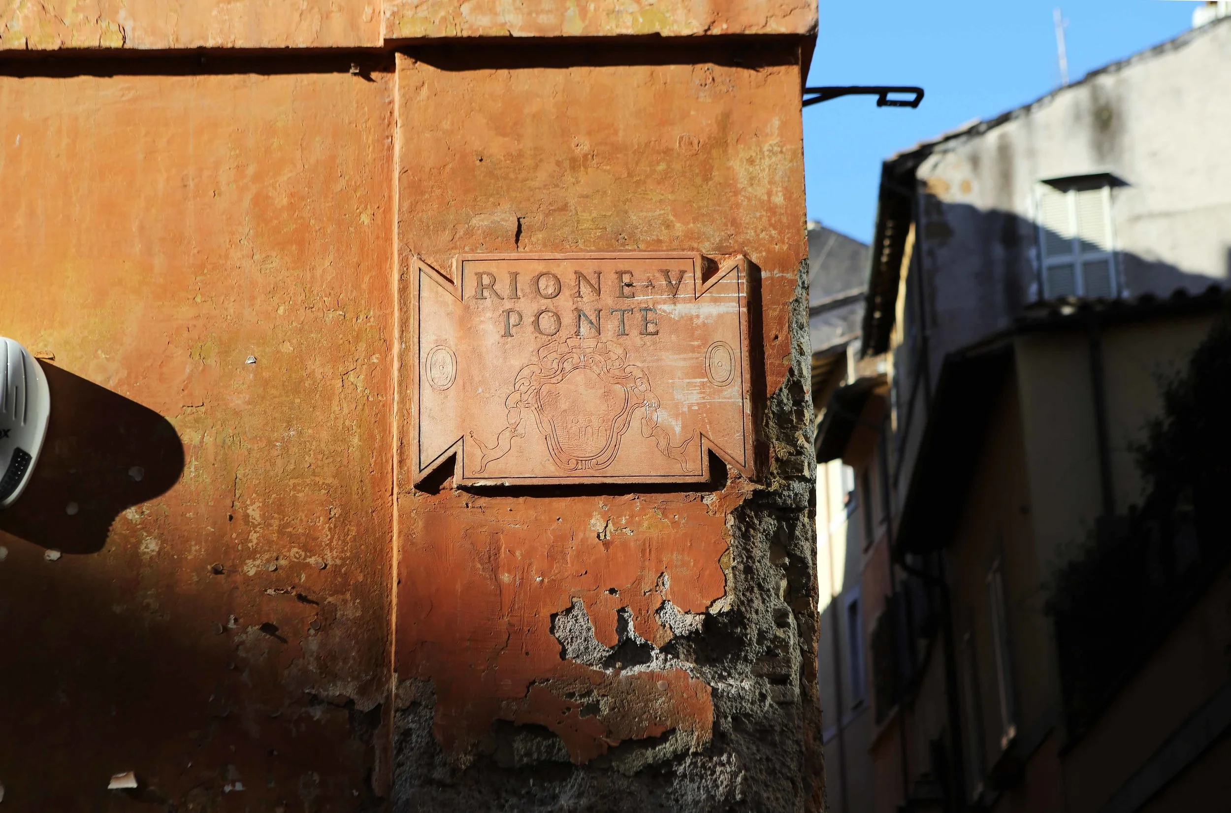 Rome street sign r Rione lavo 11.16.jpg