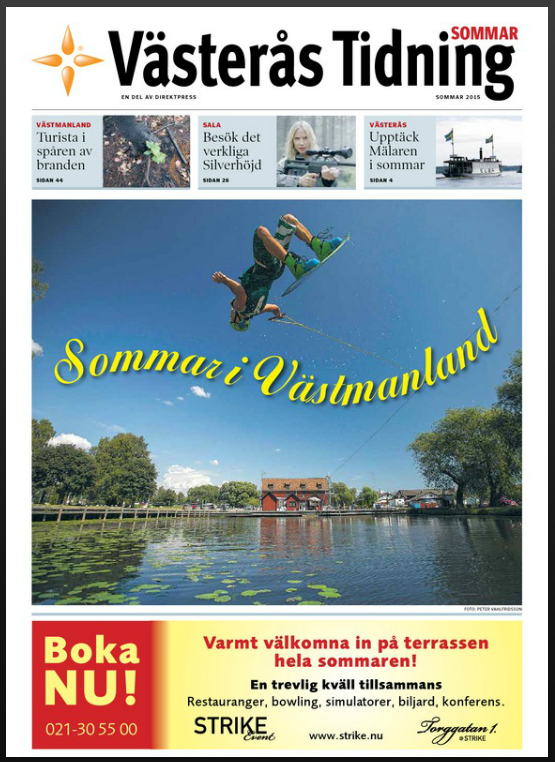 Cover, Västerås Tidning, 2015