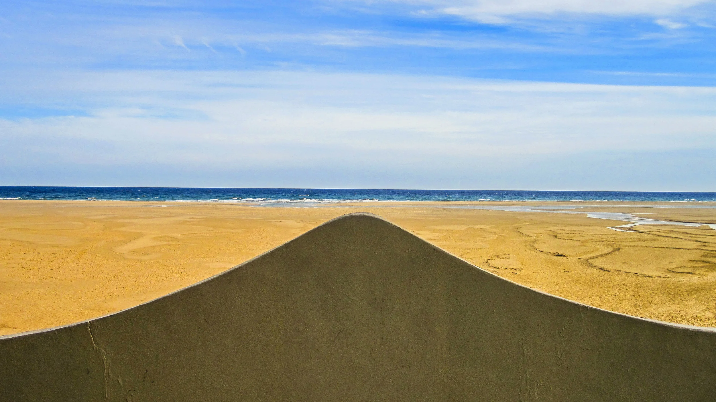 Empty beach.