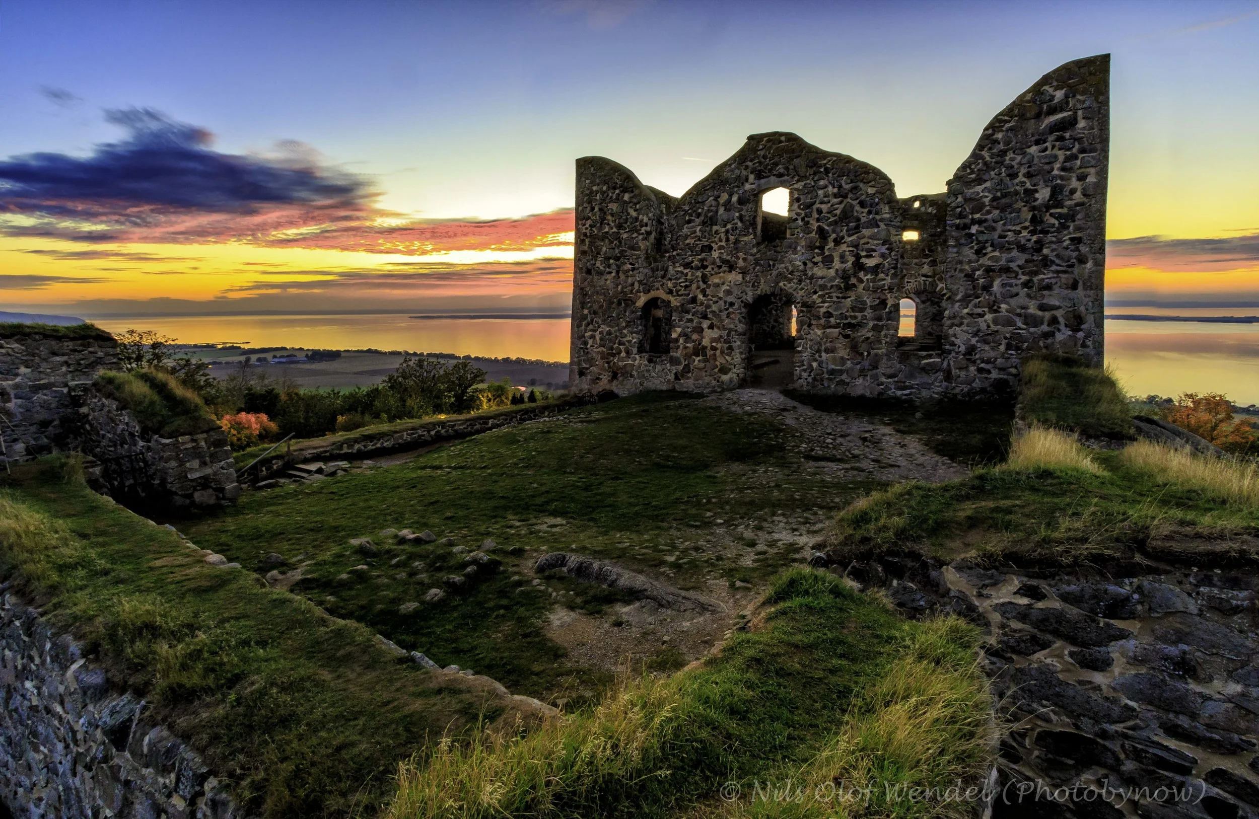 Sunset over the castle.