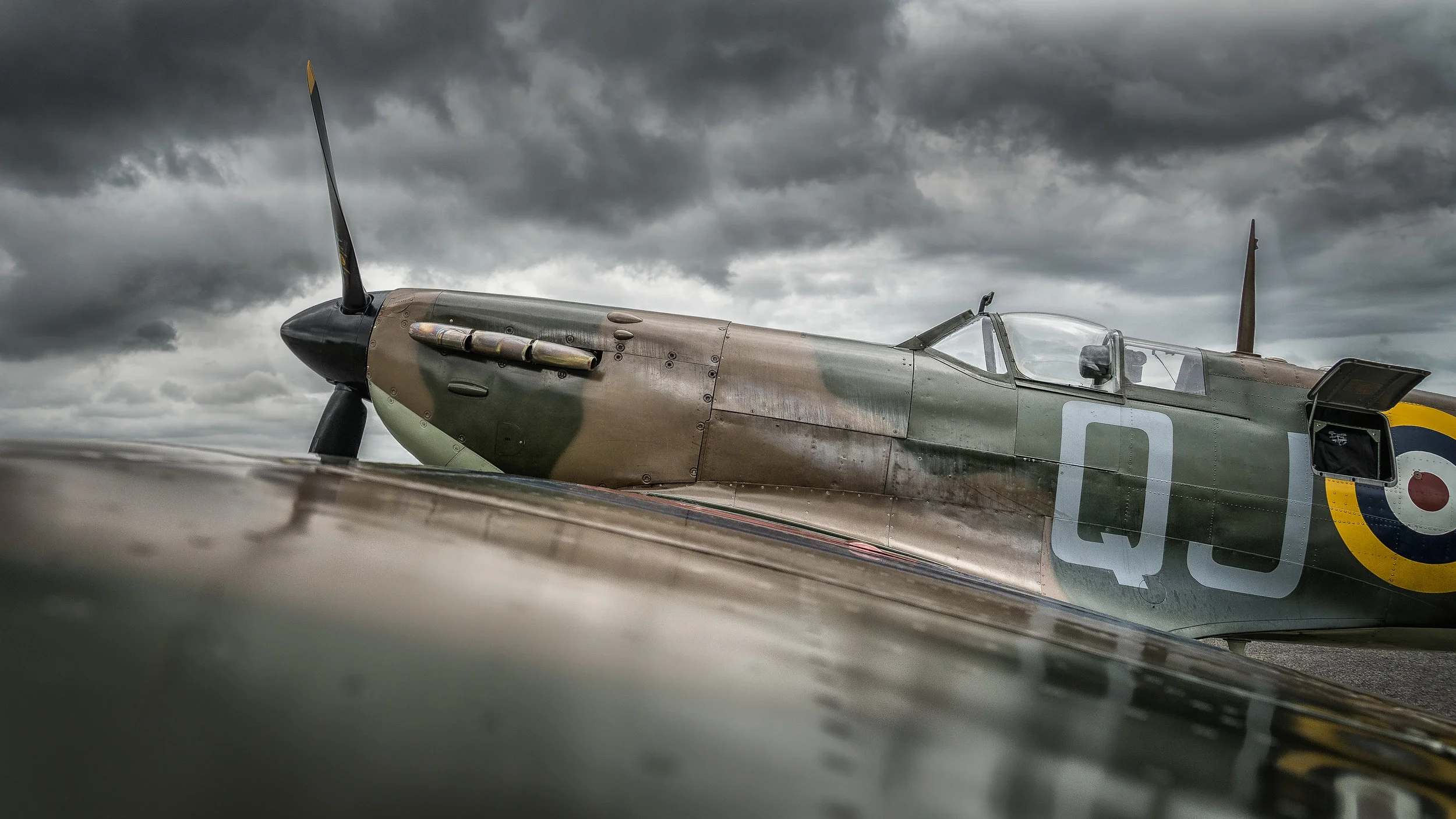 A Spitfire at Bournemouth airport.