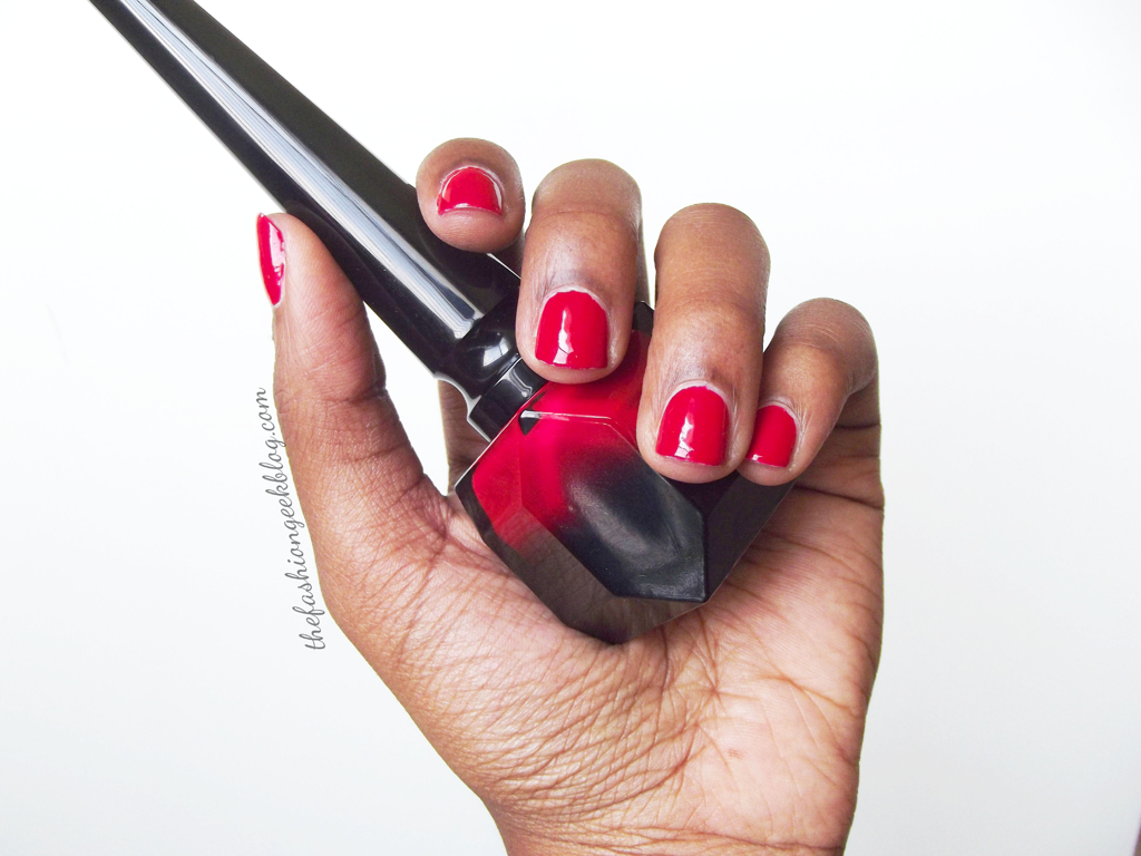 Here's a closer look at the 'Rouge Louboutin' nail polish.