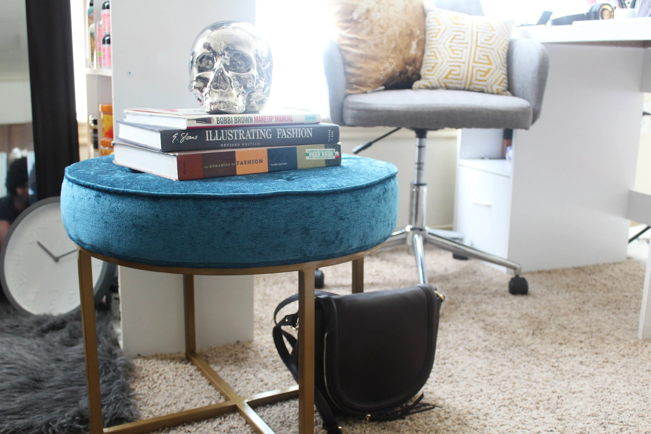 Mid-century ottoman ($79.99)