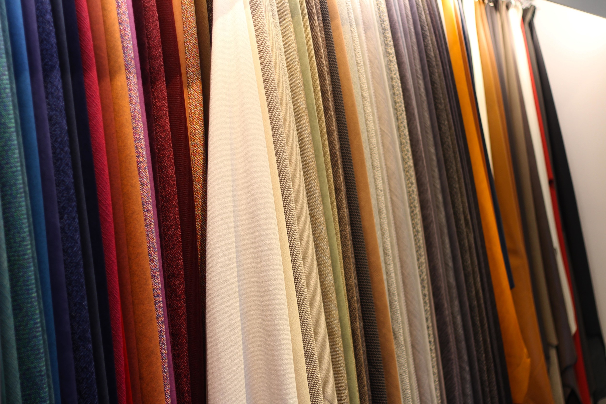 BoConcept's large assortment of fabrics that can be customized to meet the client's needs.