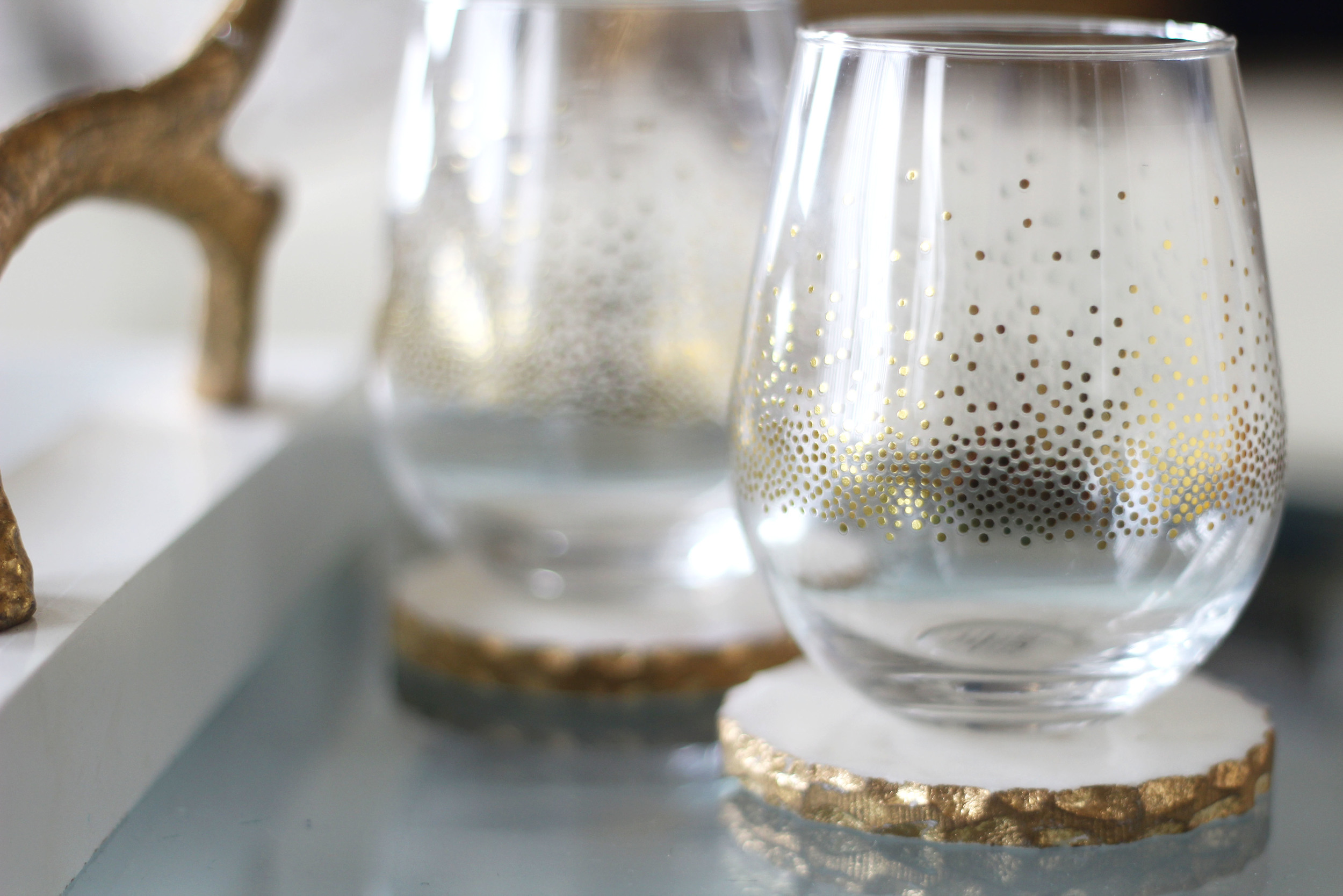Stemless Wine Glasses (set of four; $14.99)