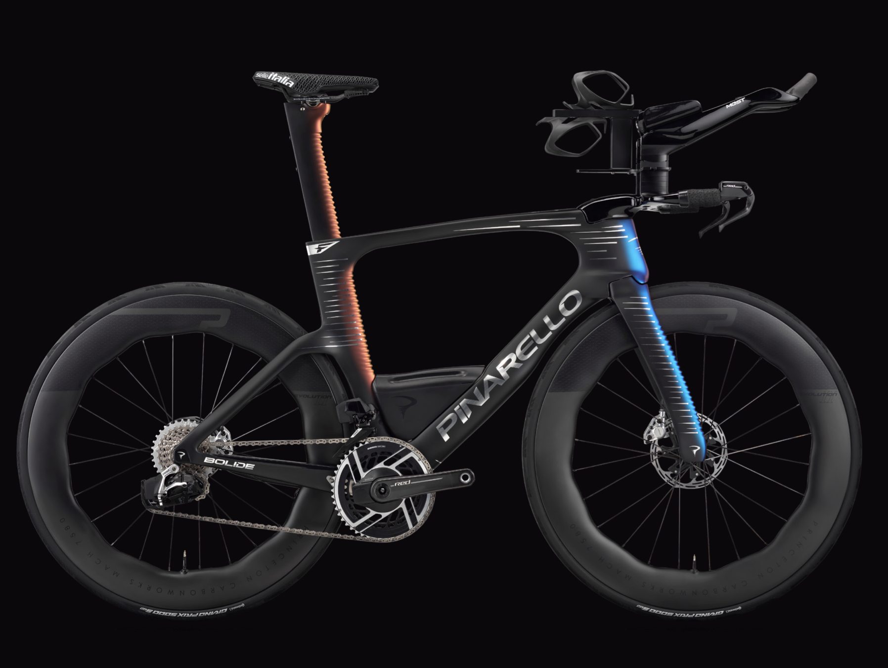 Pinarello BOLIDE F TR High-End Carbon Triathlonrad mit aerodynamischem Rahmen