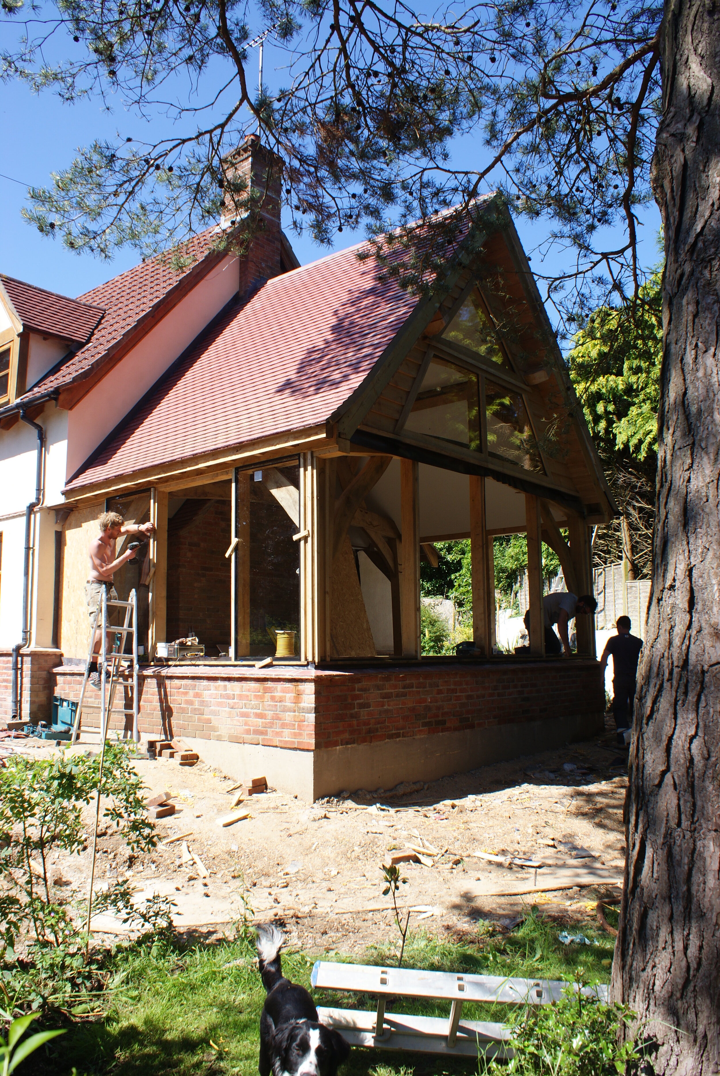 A green oak extension in Devon