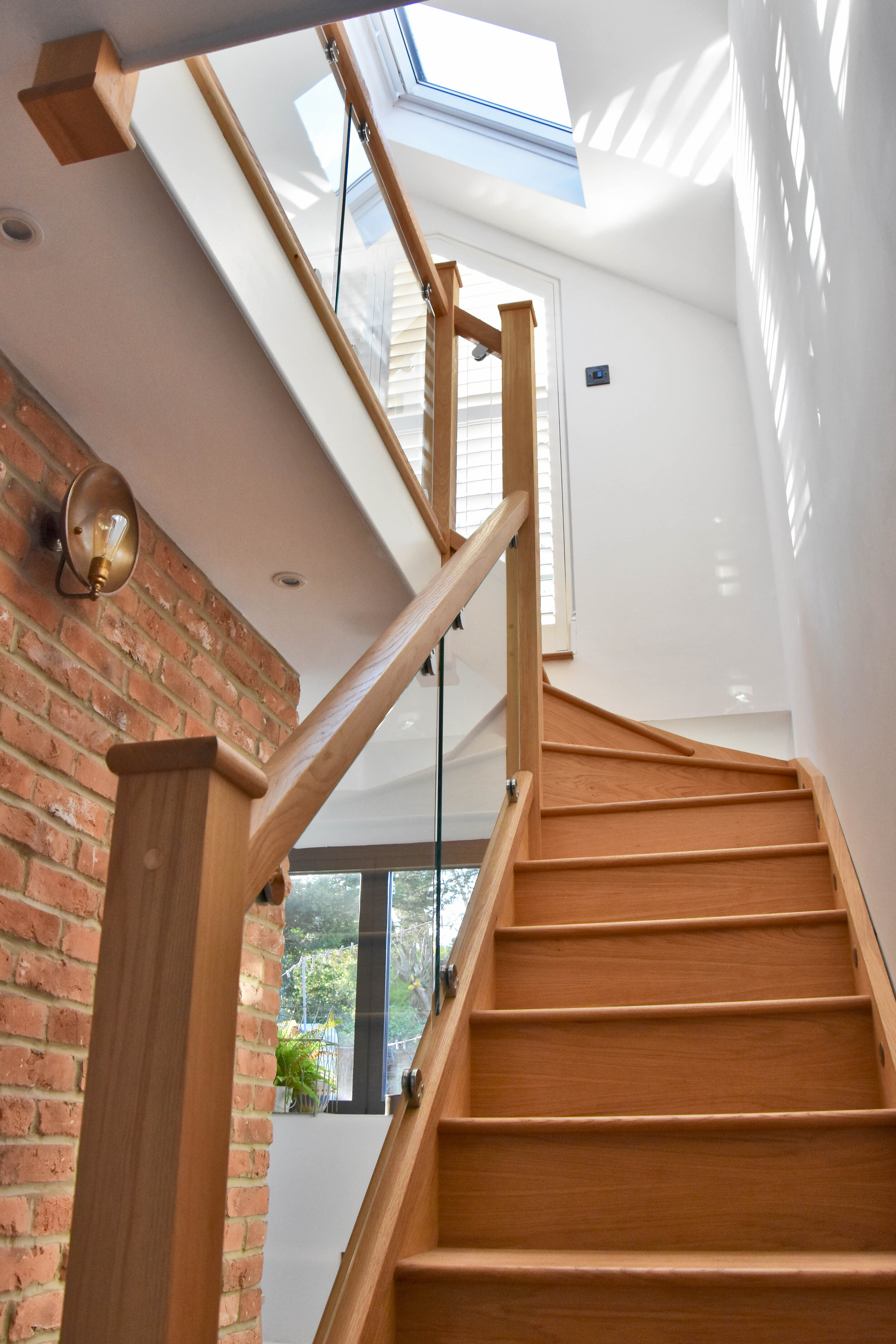 Double height stairs to master bedroom