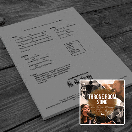 Chord Charts for "Throne Room Song" by May Angeles, Steven Musso, Ryan Kennedy, and The Emerging Sound