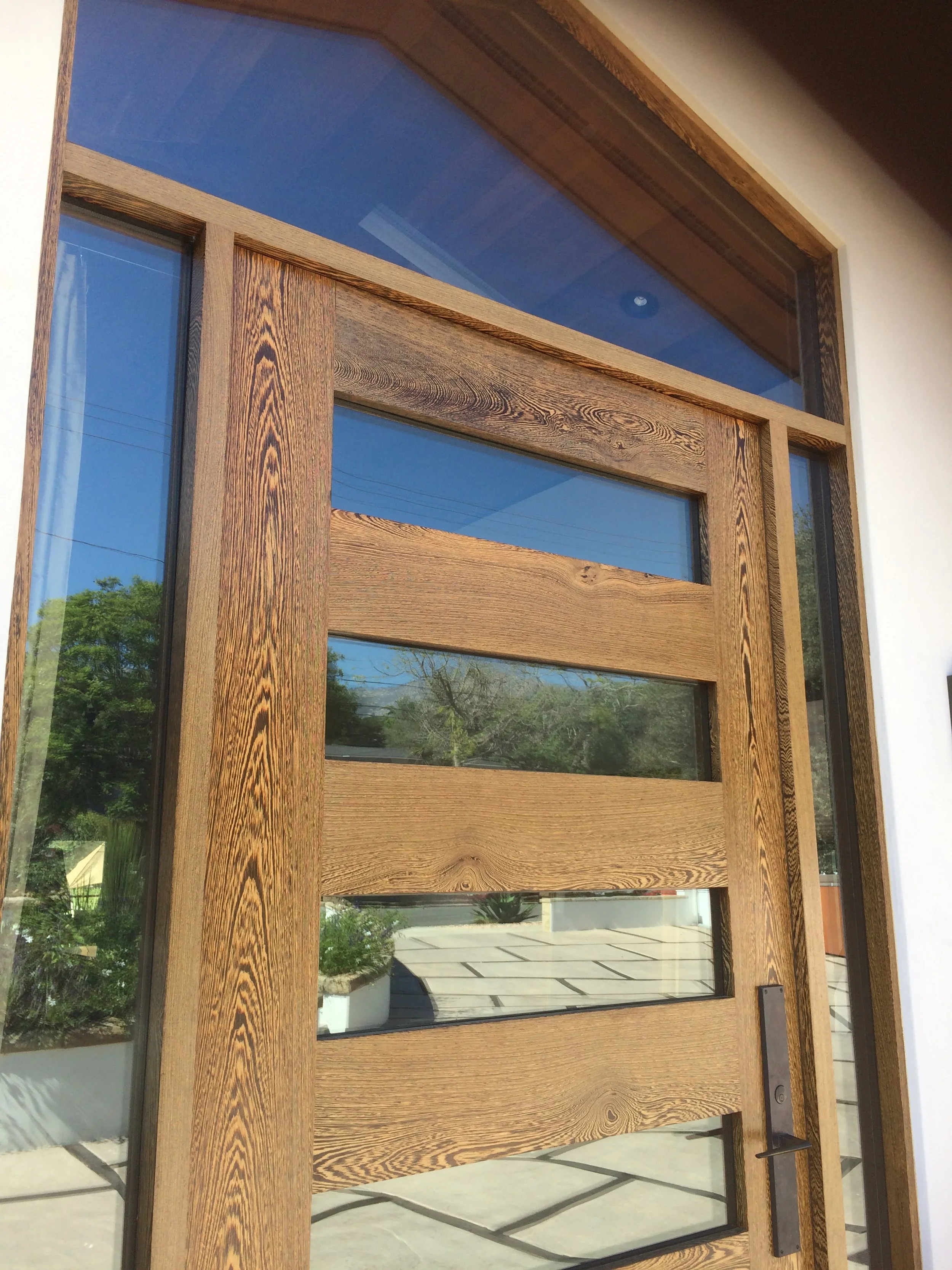 Custom Pivot Door in Wenge