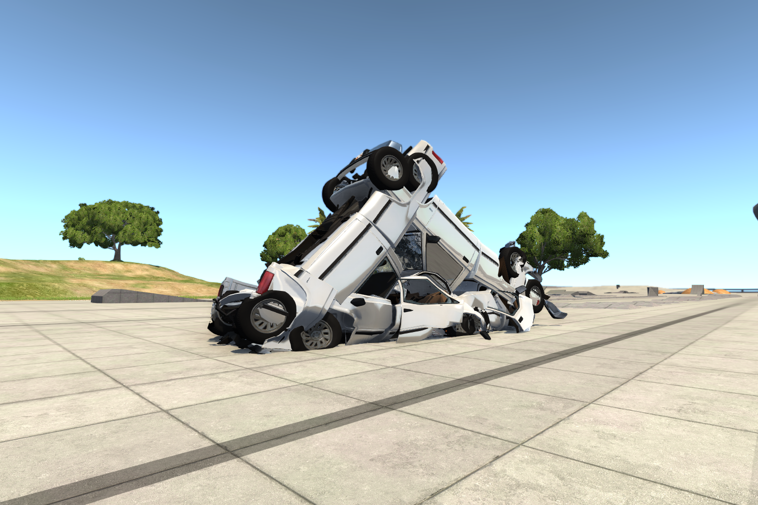 A destroyed version of gavril_d-series/gridmap, one of the kinetic sculptures