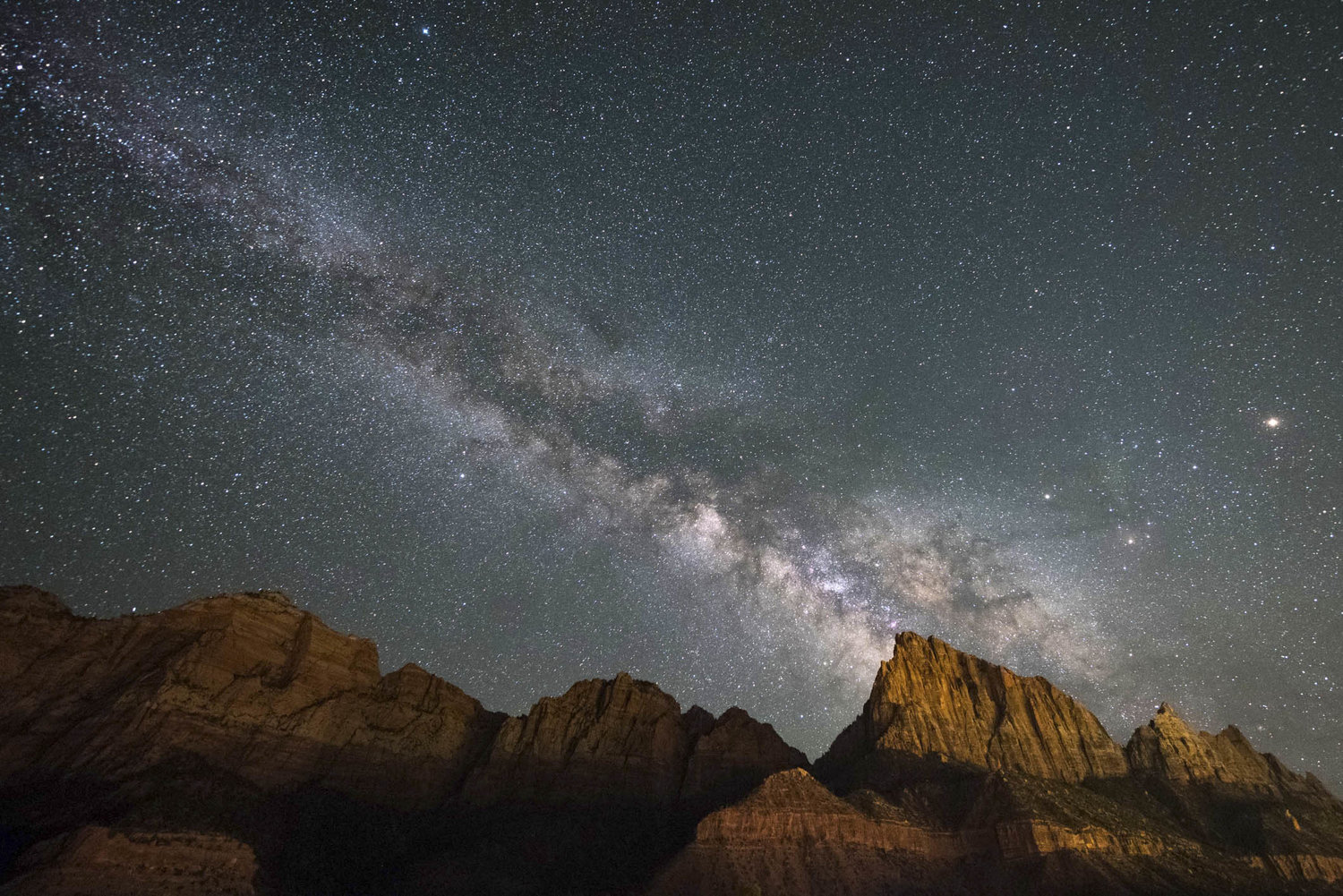 The Watchman of Zion with Milky Way Galaxy