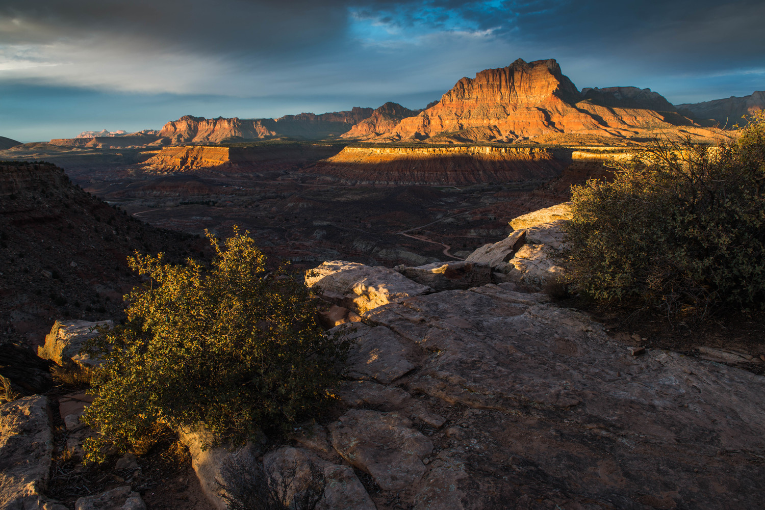 Mesa Near Zion During Sunset