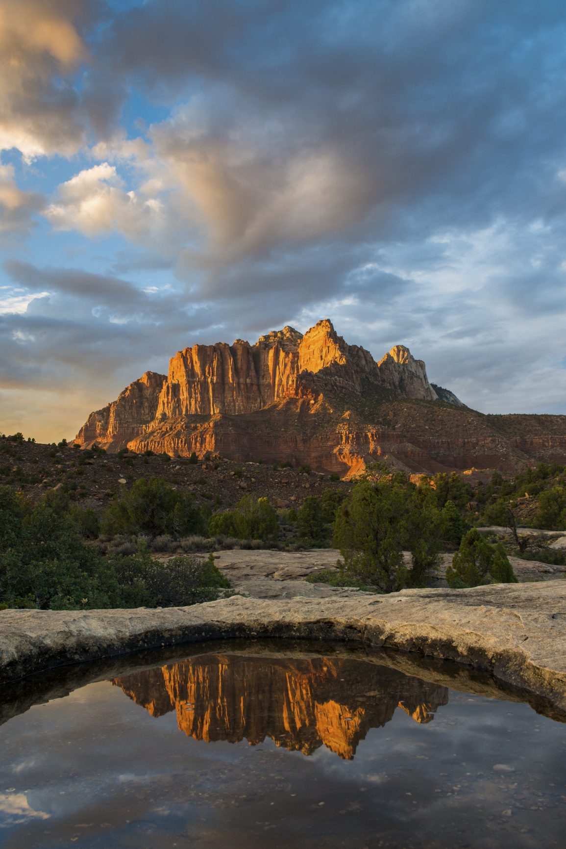 Zion Sunset with Reflection