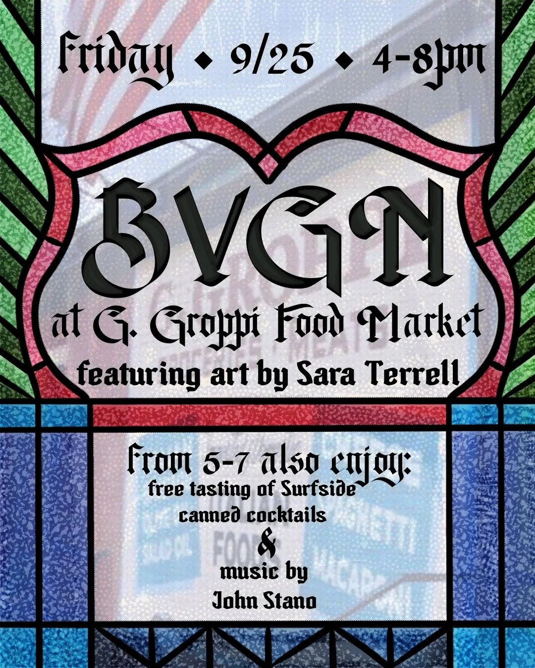 Flyer design for Groppi's Bay View Gallery Night Event