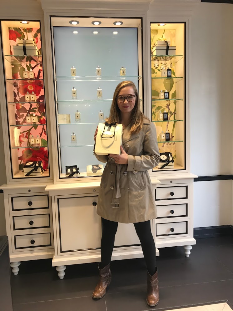 At the Jo Malone flagship store, in Oxford Circus, bringing home a very special British brand