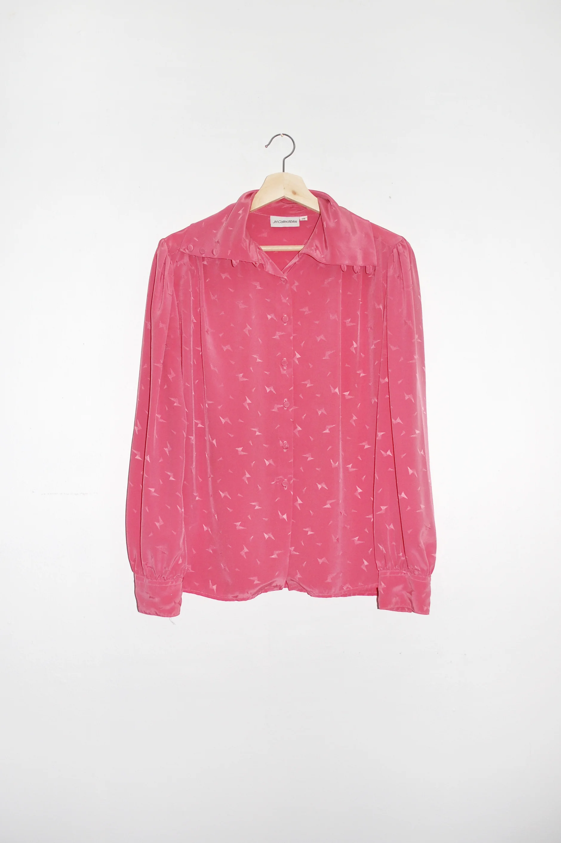 VINTAGE | Silk Scarf Collar Blouse - Pink