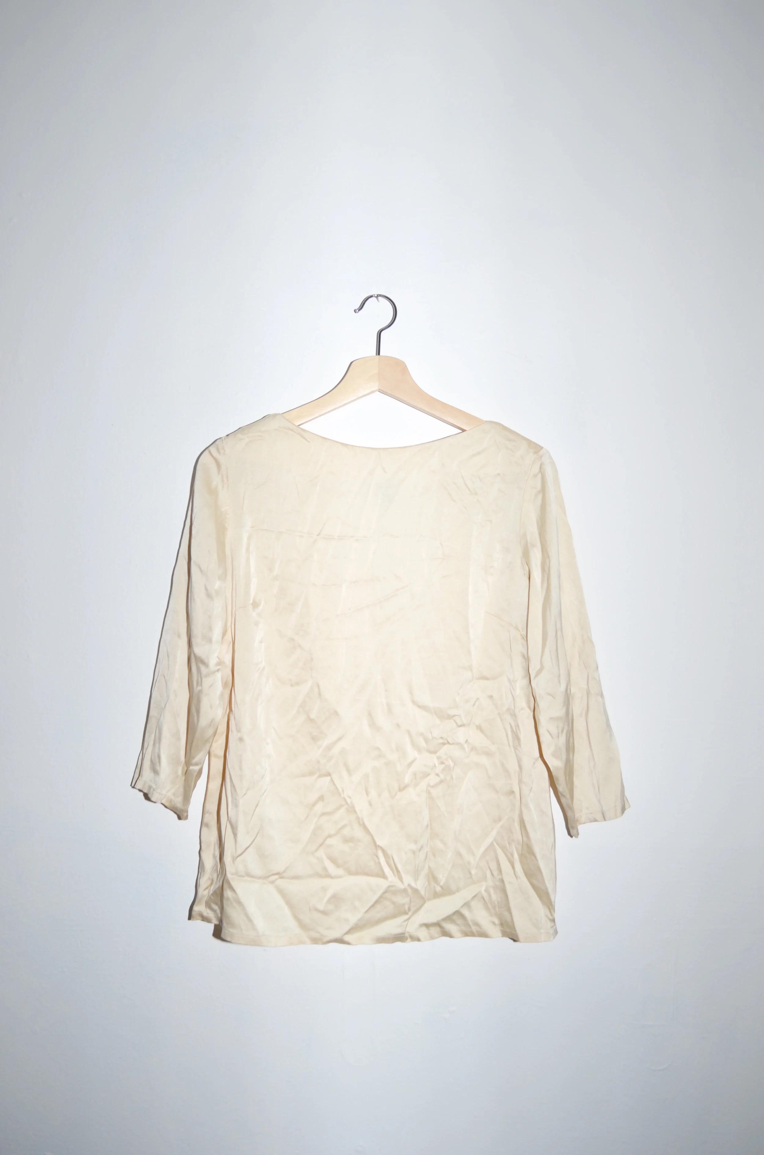 VINTAGE | Silk Satin Top - Cream