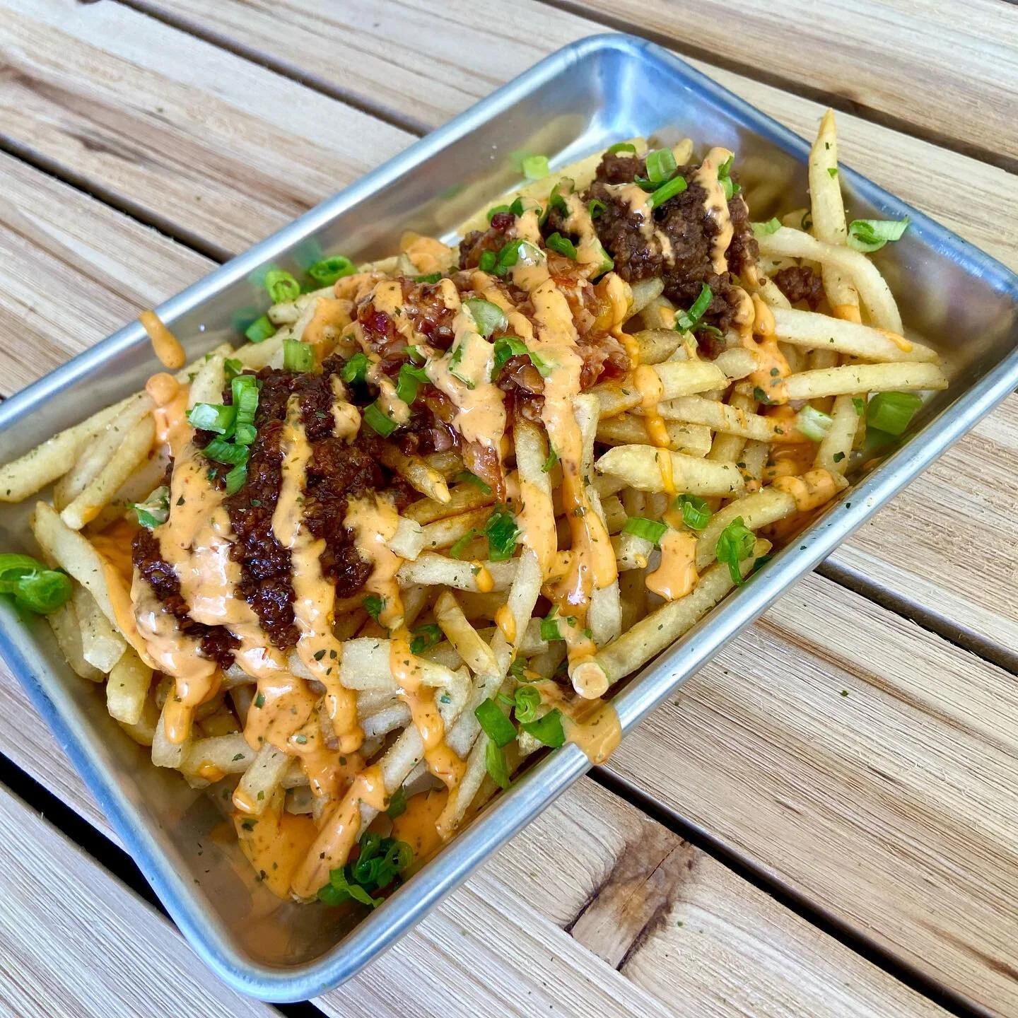 Your #FriedDay just got better 😍 Introducing our all new Fujiyama Fries 🔥

Our Fujiyama Fries are seasoned with japanese aonori &amp; topped with soboro, spicy miso beef, &amp; garlic bacon. Drizzled with our house spicy mayo sauce &amp; garnished with fresh chopped onions 🤤

Palo Alto is now serving our Japanese fry baskets where you can enjoy our Fujiyama Fries as well as combos with chicken kaarage, chicken katsu &amp; fried shrimp 🍤

We&rsquo;ll see you today! 🙌