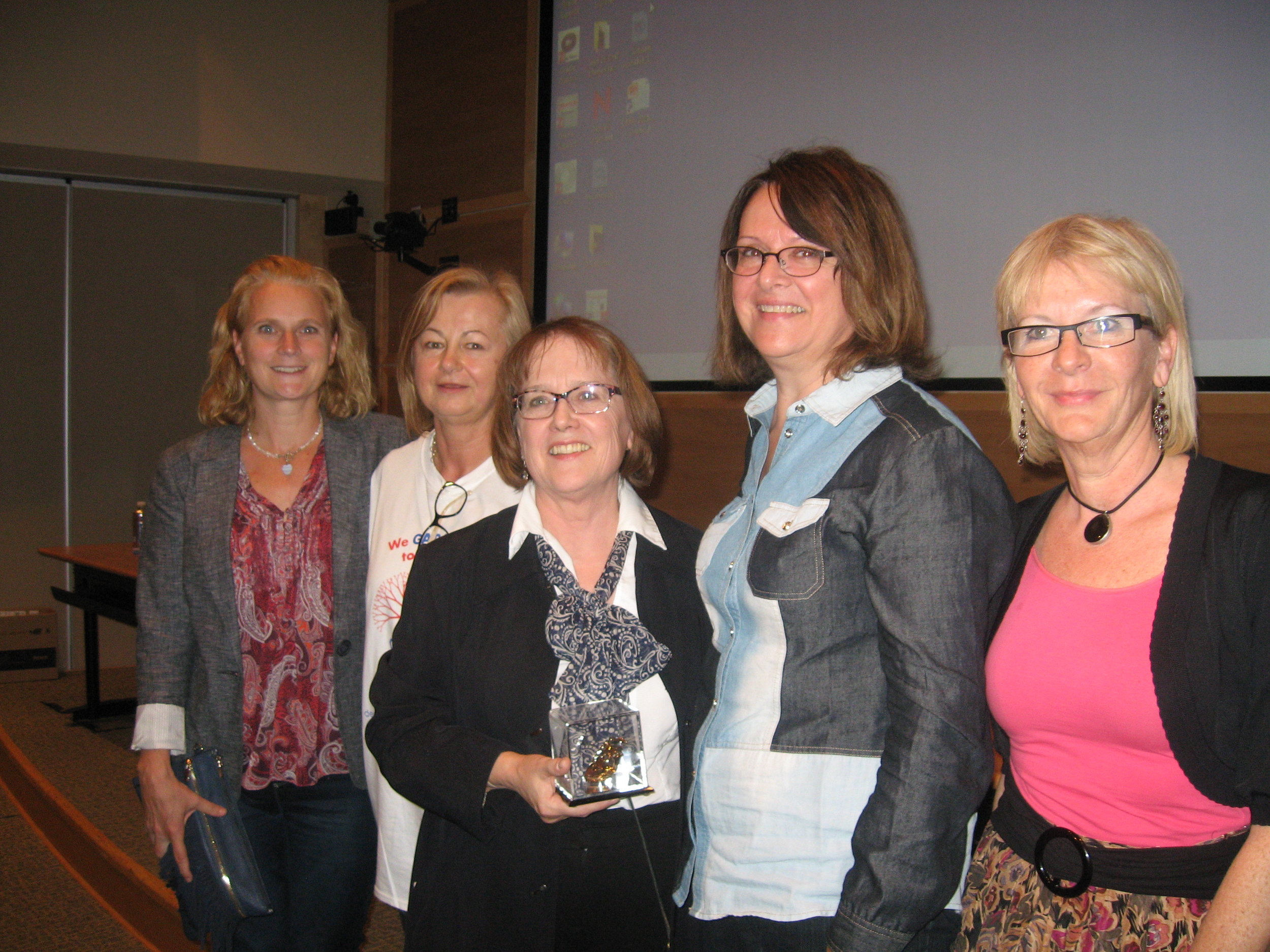  Left to right: Lisa Iliadis (GADA Director), Josipa Paska (President GADA Board of Directors), Suzanne Drouin, Lucie Drouin LeBlanc and Sandra Topper (GADA Ex-Director) 