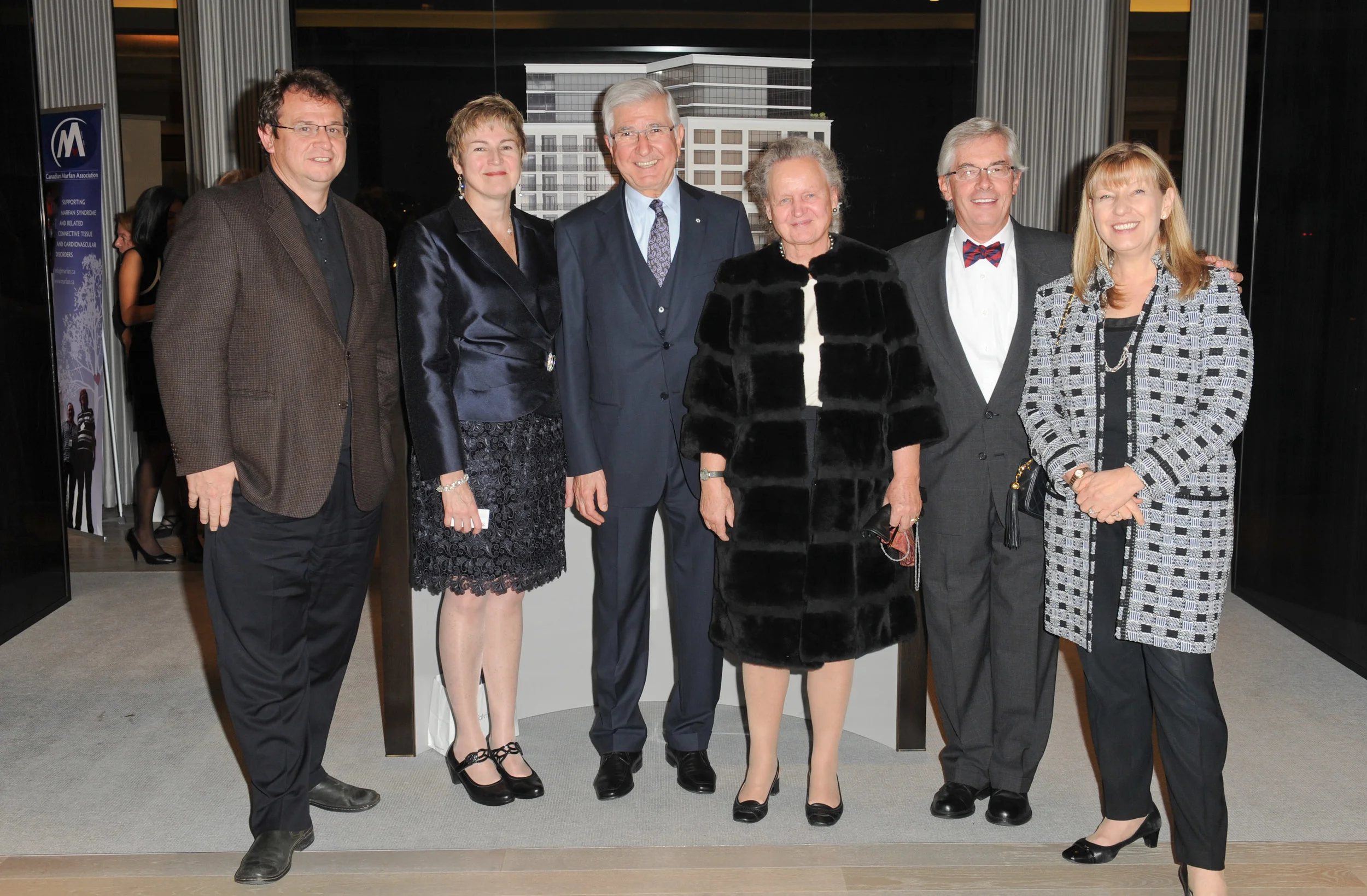Left to right: Dr. Tim Bradley, Dr. Nanette Alvarez, Dr. Tirone E. David, Dr. Irene Maumenee, Dr. Reed E. Pyeritz and Dr. Dianna Milewicz