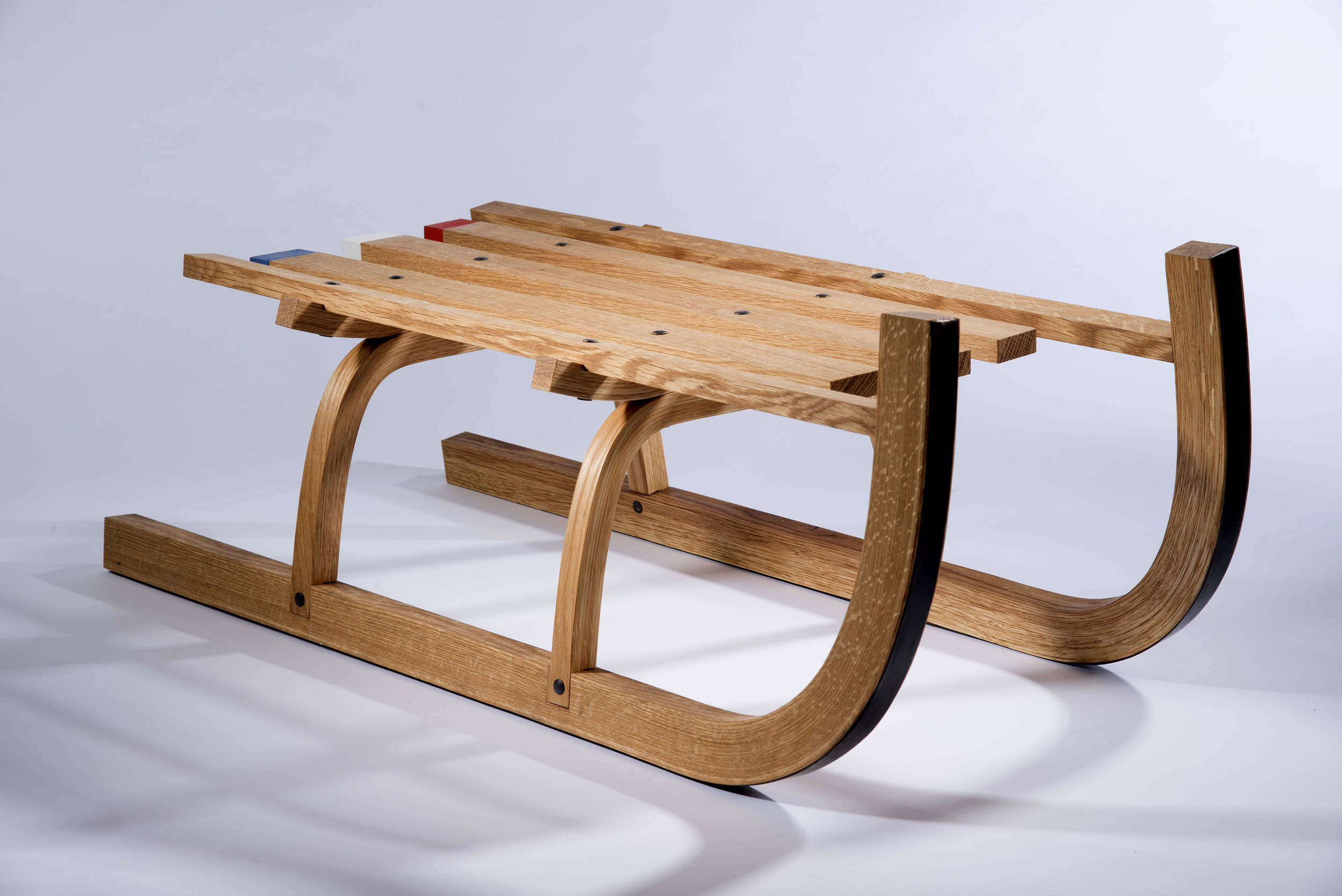 Genuine Sled 1.0 2014Oak, Steel, Milk Paint
