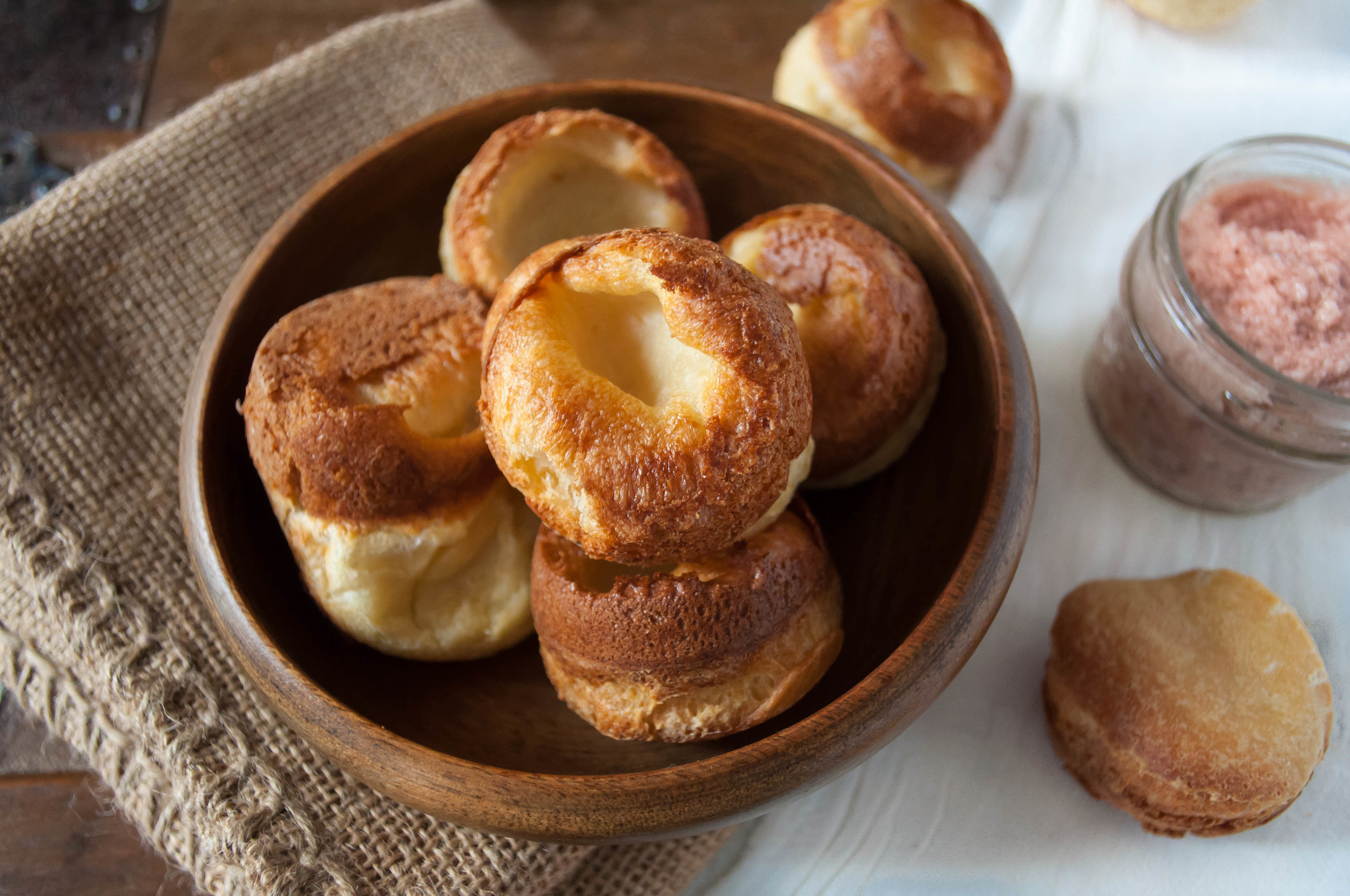 Mini Popovers with Whipped Strawberry Butter