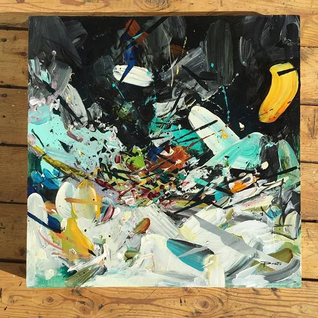 Bon matin 👻 
La machine est d&eacute;j&agrave; en marche ! Go Go Go
.
.
.
.
.
.
.
.
#studiotime #art #artistlife #artist #painting #colors #abstraction #abstractart #abstract #mixedmedia #instaart #artofinstagram #acrylic #pigments #canadianart #can