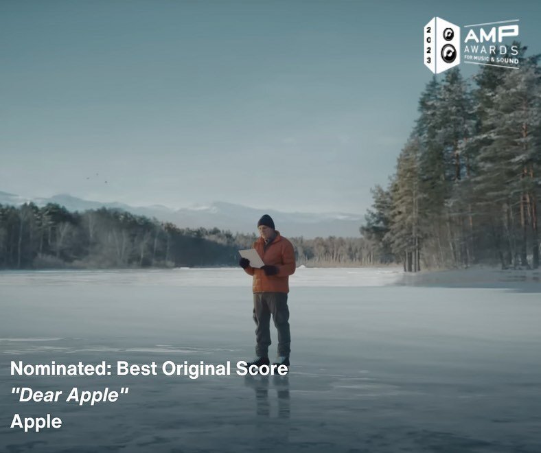 Our two spots that were nominated for AMP Awards:
&quot;Dear Apple&quot; for Best Original Score and &quot;Get the Right Ride,&quot; for Best Use of Music in a Campaign. Fingers crossed 🤞

Looking forward to seeing you all at the AMP Awards this eve