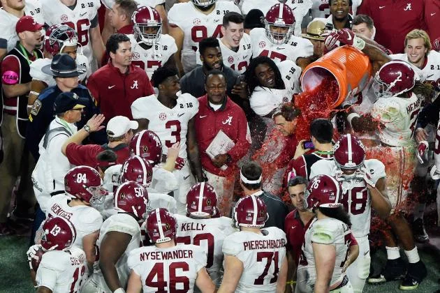 Nick Saban has proved time and time again it doesn't matter who his QB is when he gets his Gatorade shower. 