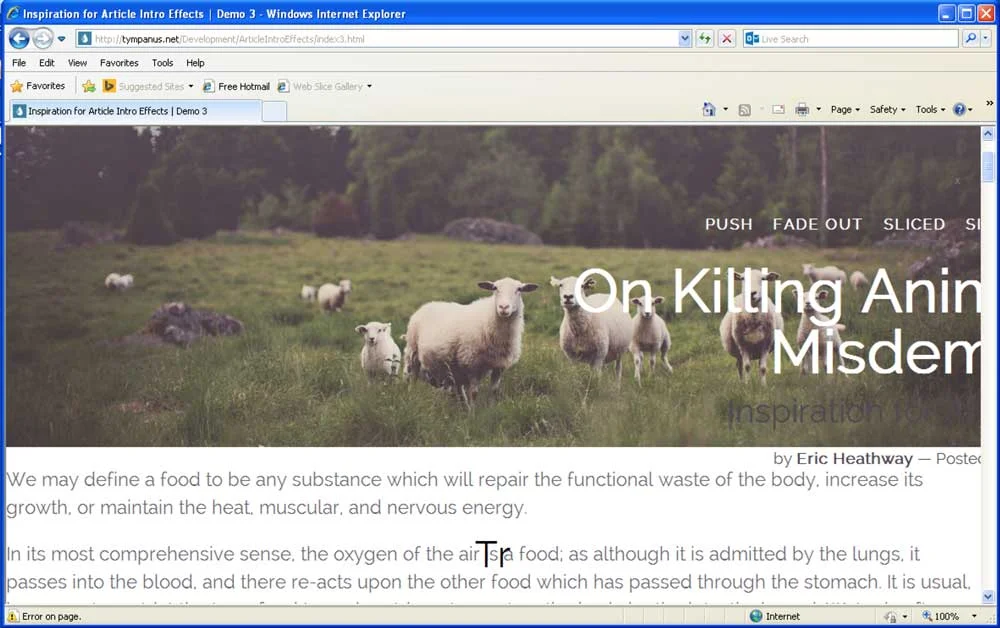 Error on page. No shit?