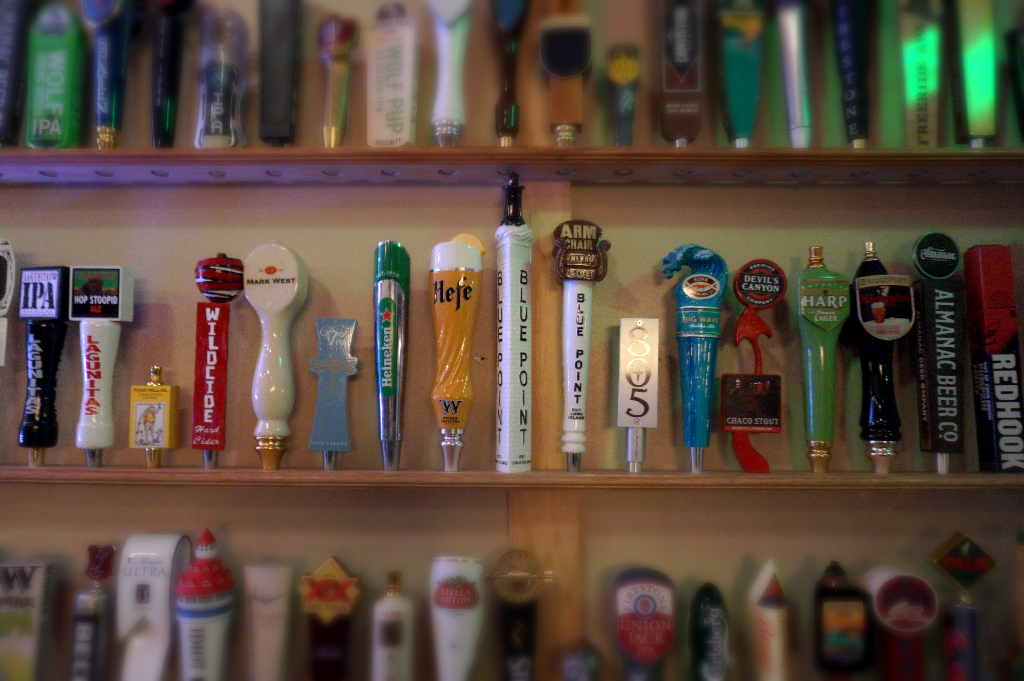 Block 34's new tap handle wall. Get ready...