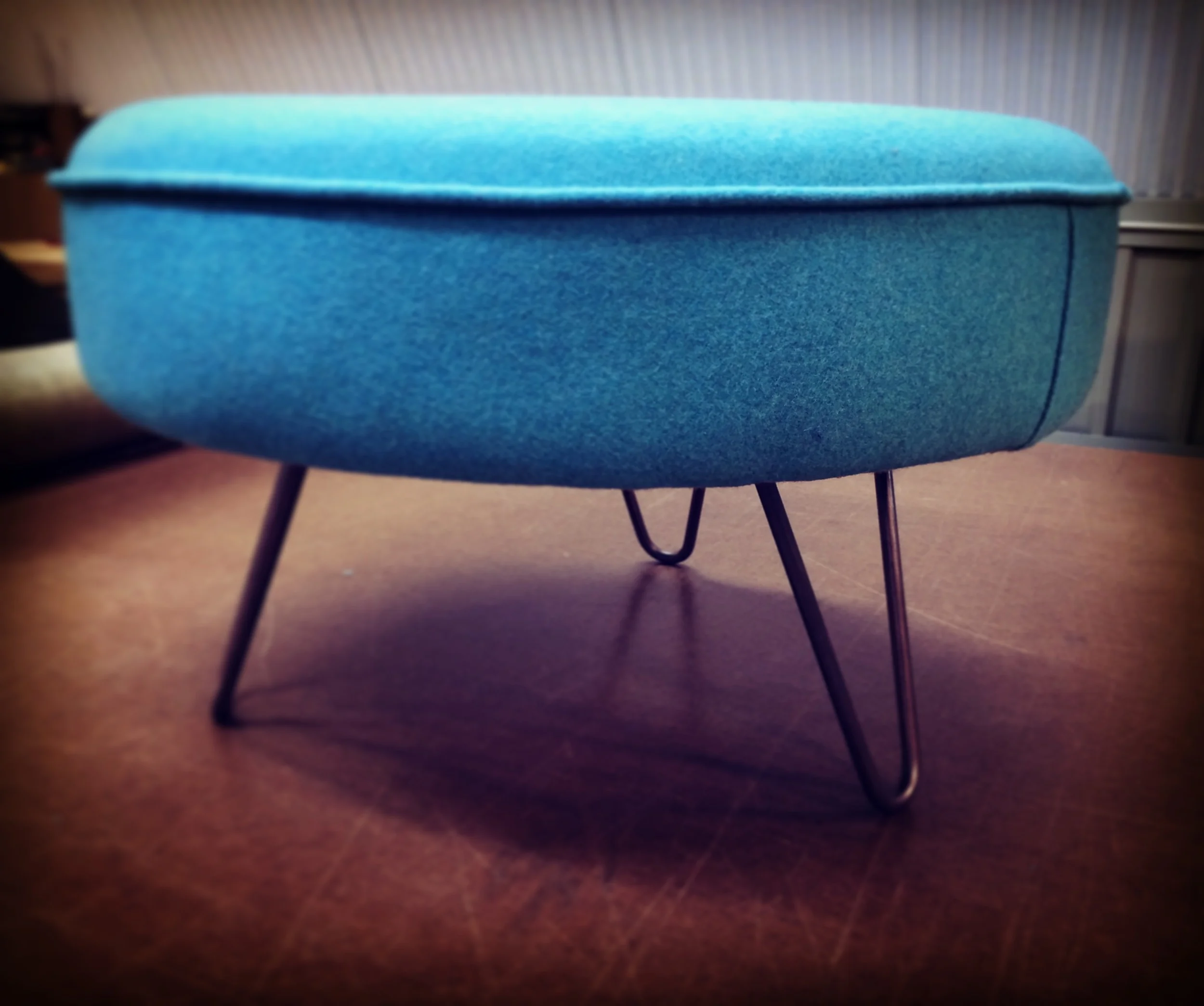 Hairpin Leg Footstool Large