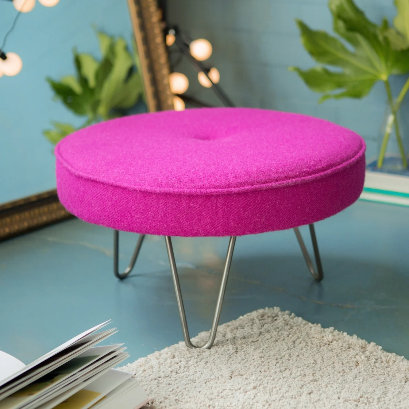 Small Hairpin Leg Footstool.JPG