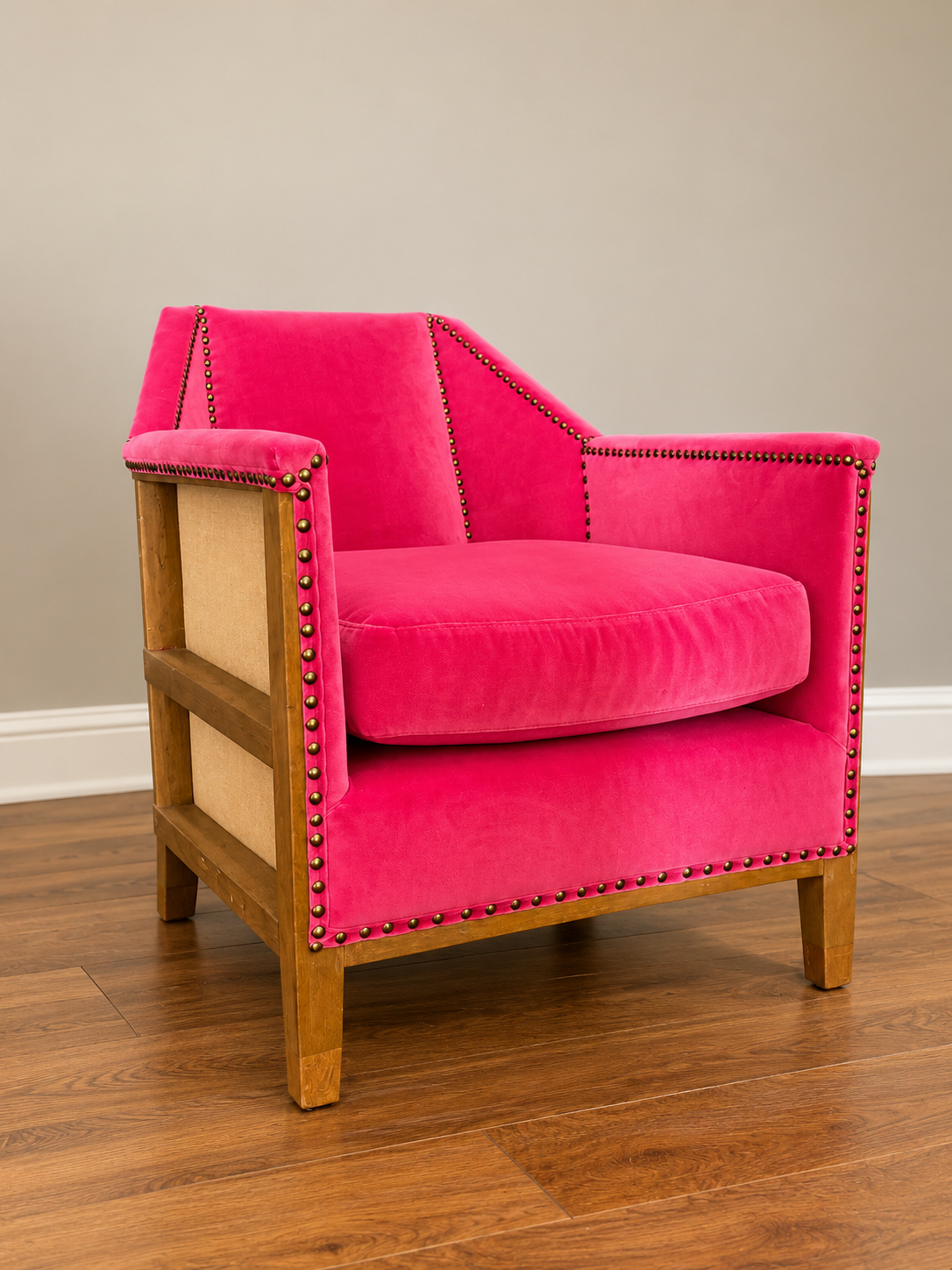 Hot-Pink Velvet Nailhead Armchair.png