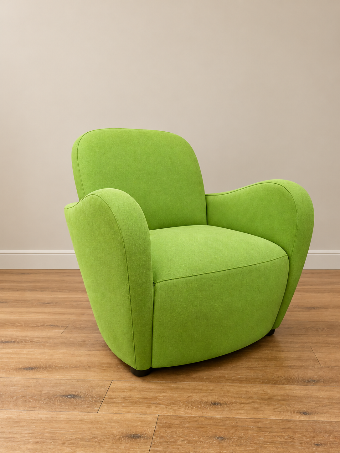 Lime Green Armchair in Minimal Interior.png