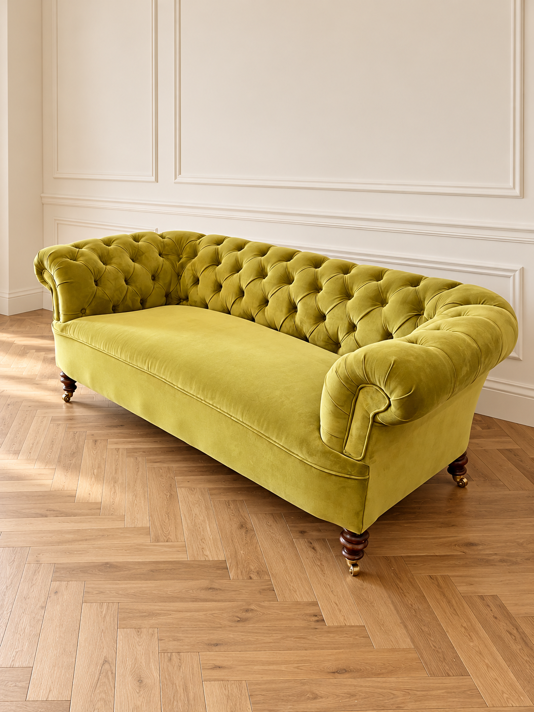 Olive Velvet Chesterfield in a Classic Room.png
