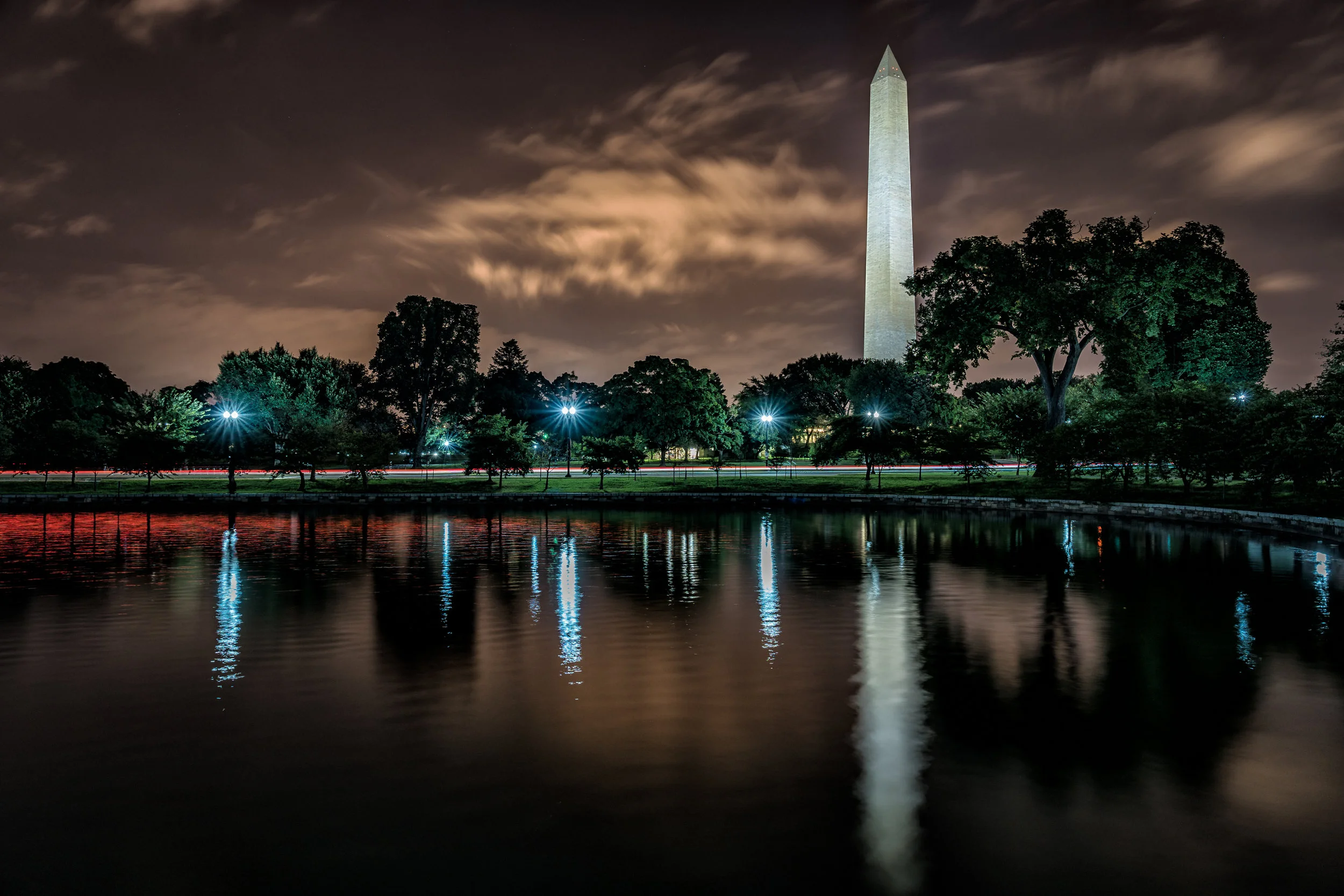 Walking across Independence Ave around 4:20am