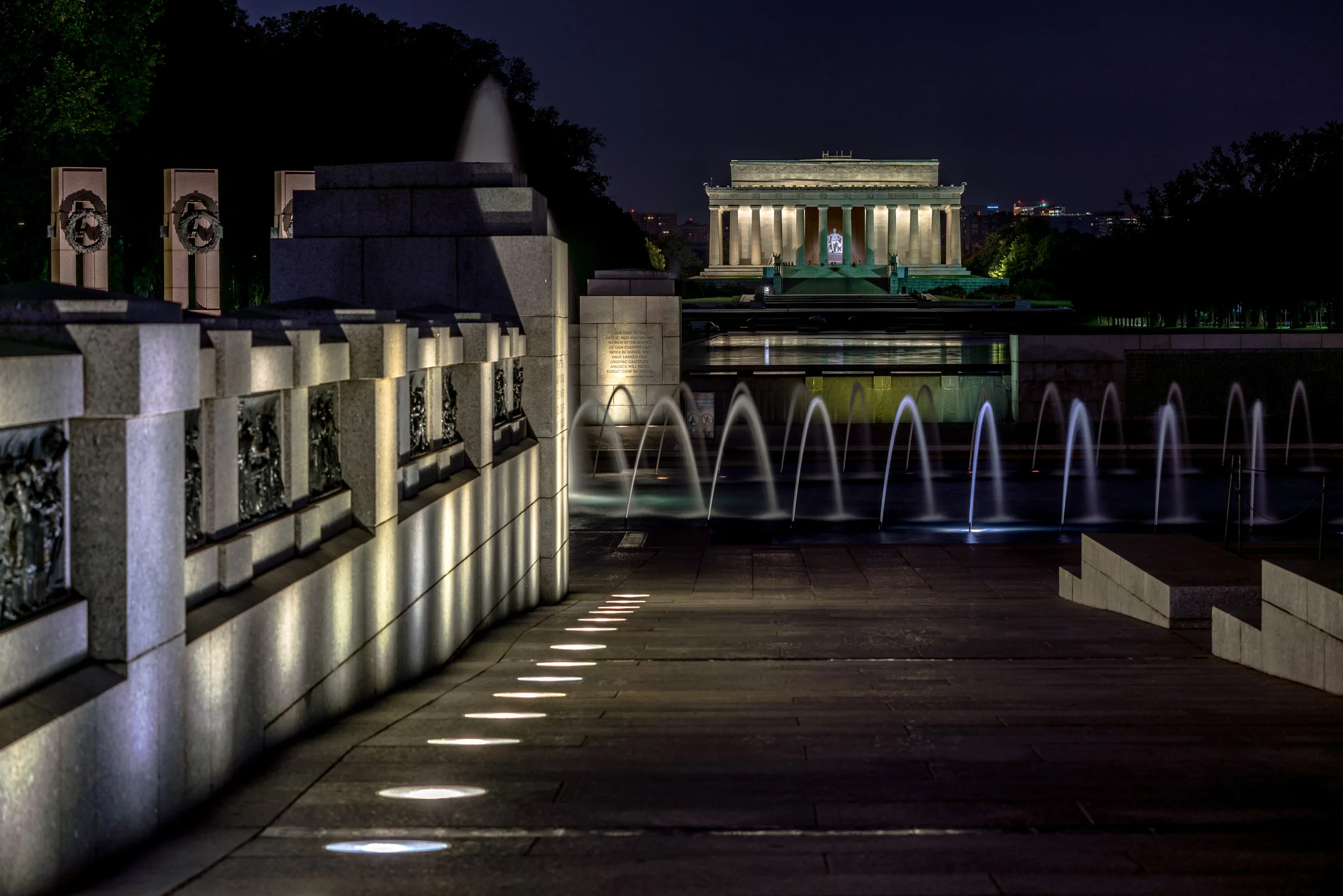 From the World War II Memorial between 4-4:30am