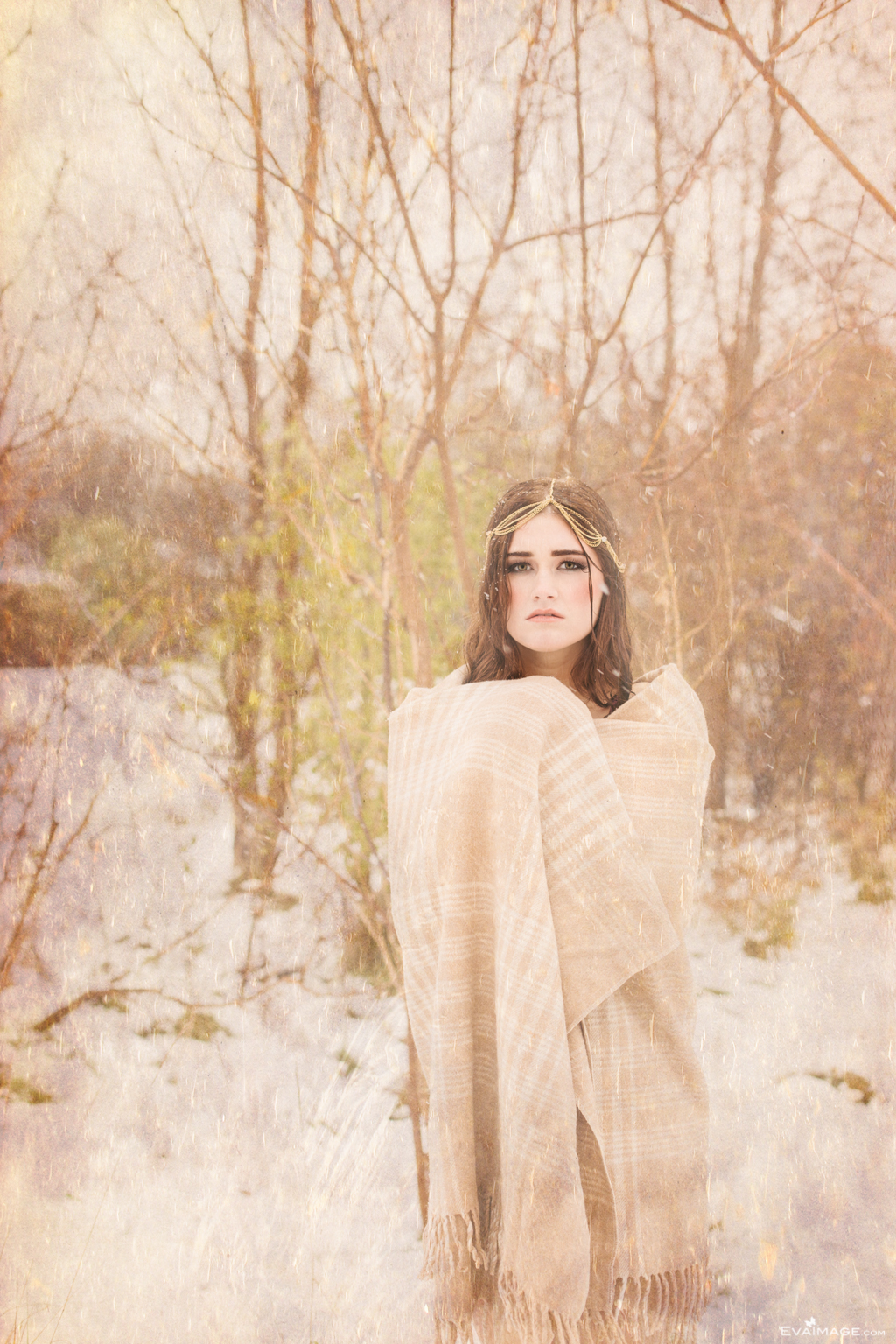 Bohemian Girl Winter Portrait